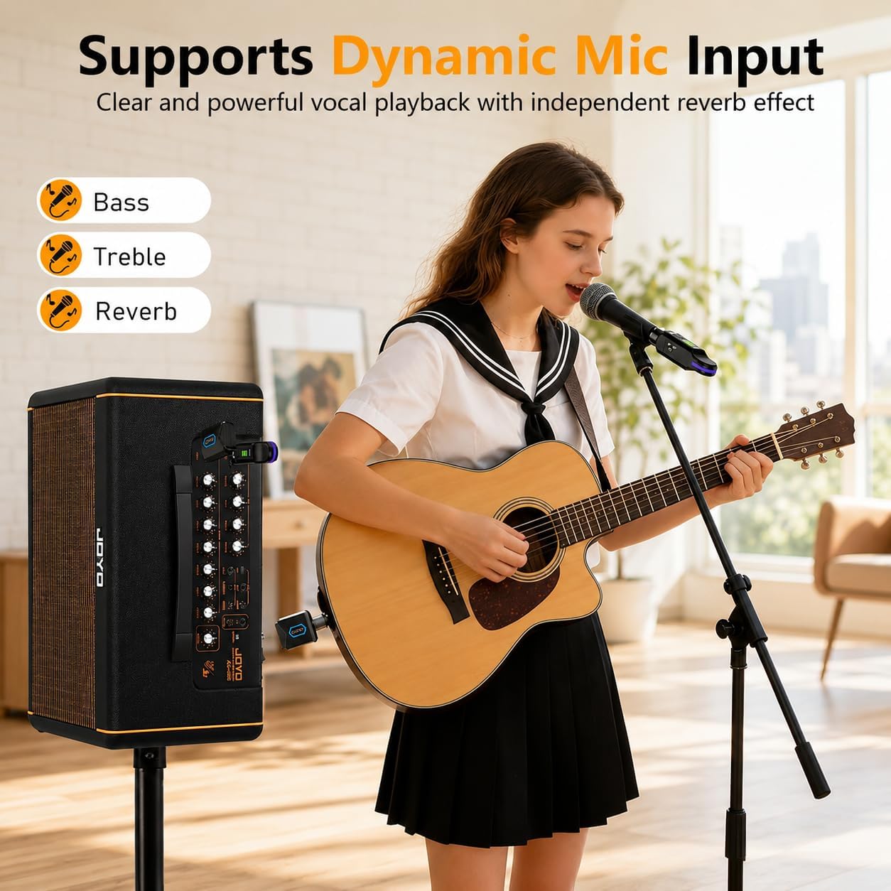 Detalle de JOYO AC-40S 40W Acoustic Guitar Amp with Stereo Speakers and Bluetooth