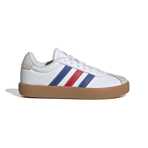 Detalle de adidas Unisex Kinder Vl Court 3.0 Shoes – FTWR White/Team Royal Blue/Better Scarlet