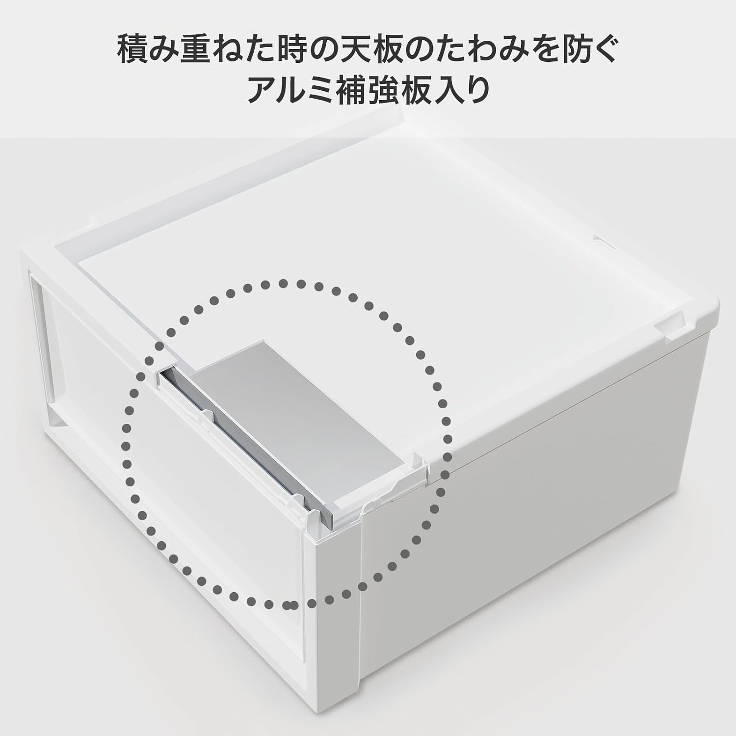 Detalle de 天馬 フィッツケースマルチ 40-35S 収納ケース 幅35×奥行40×高さ20cm ホワイト