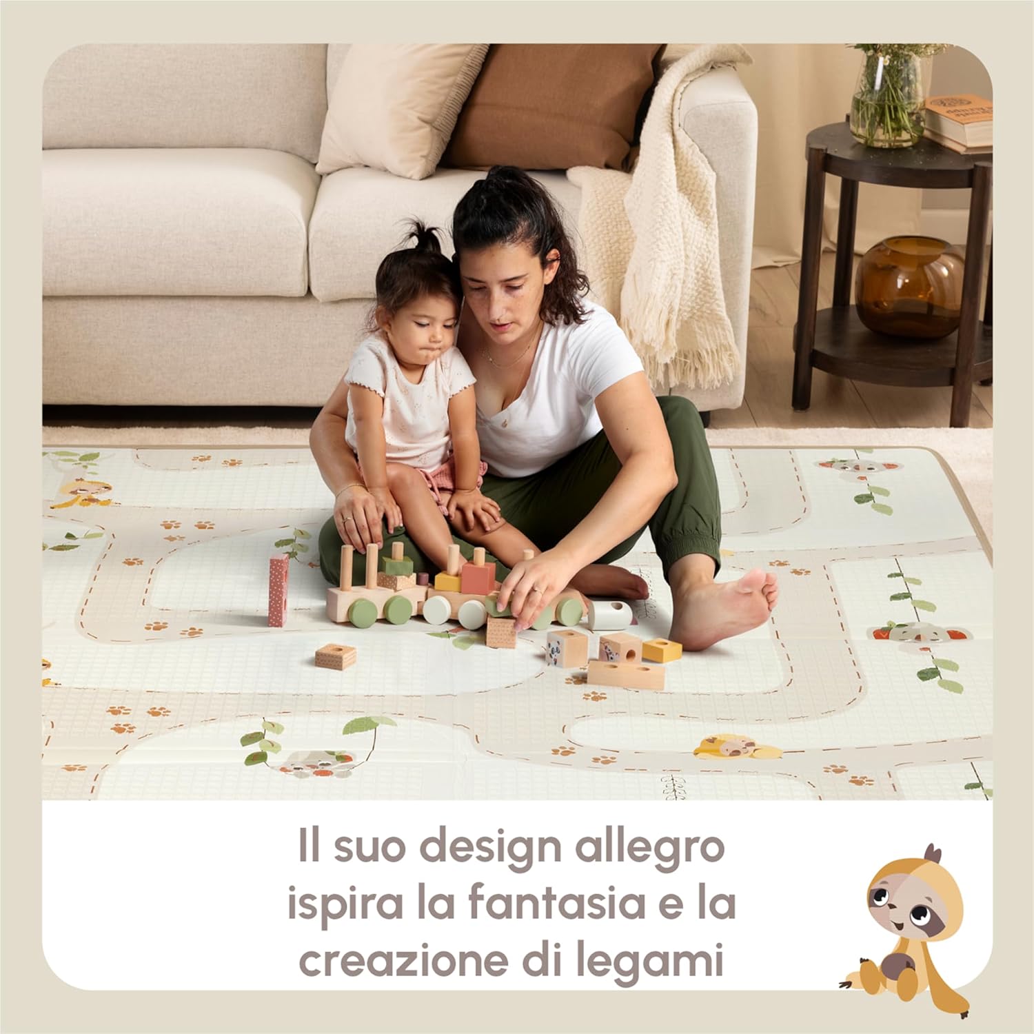 Thumbnail 6 de Tiny Love Tappeto Pieghevole Gioco Bambini XL 150x150 cm – Boho Chic, Double-face, Impermeabile e Pieghevole