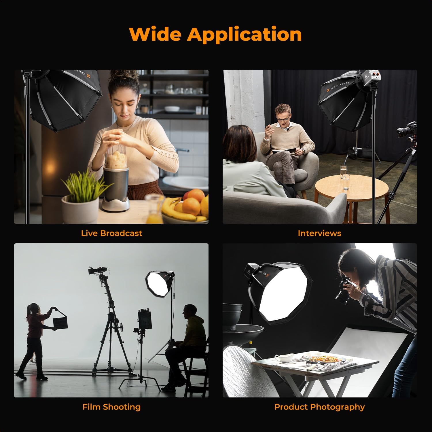 Thumbnail 6 de K&F CONCEPT Mini Softbox Parabol 40 cm