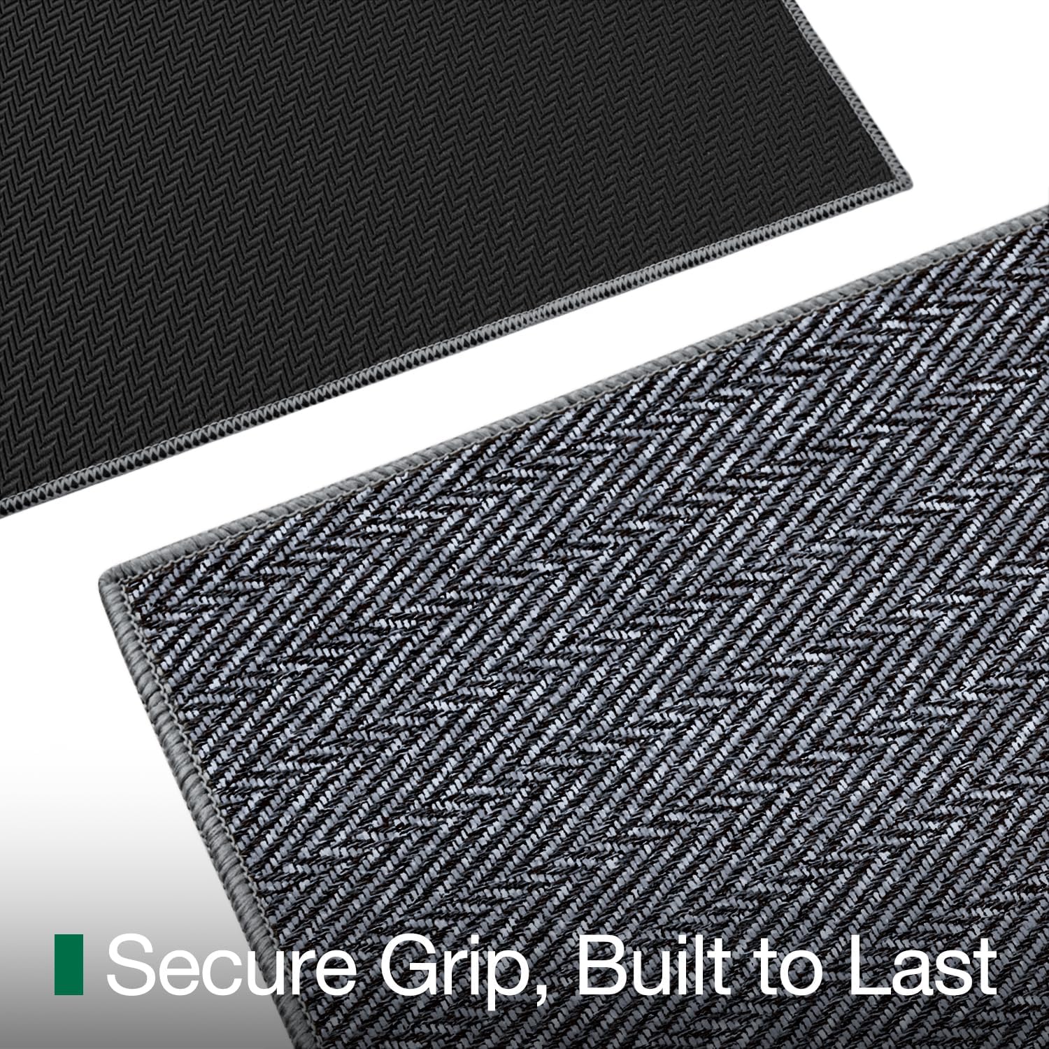 Thumbnail 5 de LUMI 48" x 72" Ultra-Thin Indoor Door Mat, Slate Gray Herringbone