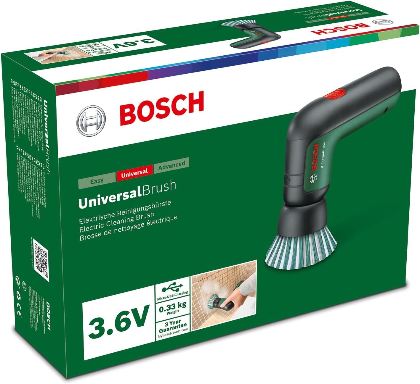 Thumbnail 2 de Bosch DIY BRUSH 3.6Vコードレスクリーニングブラシ IPX5防水・付属ブラシとパッド付き