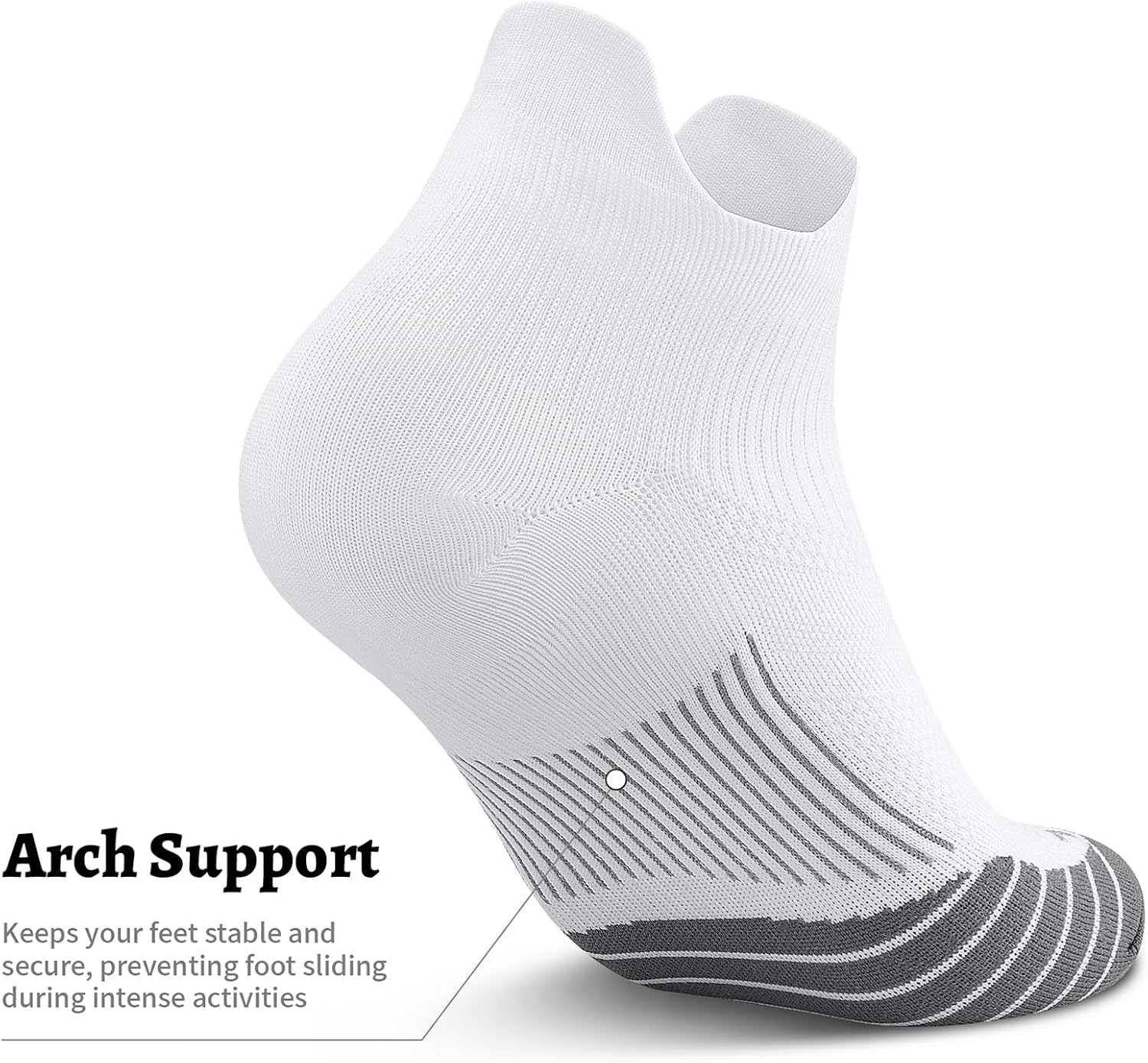 Detalle de PAPLUS Compression Socks for Men & Women (2/4/6 Pairs) Ankle Running Socks for Plantar Fasciitis