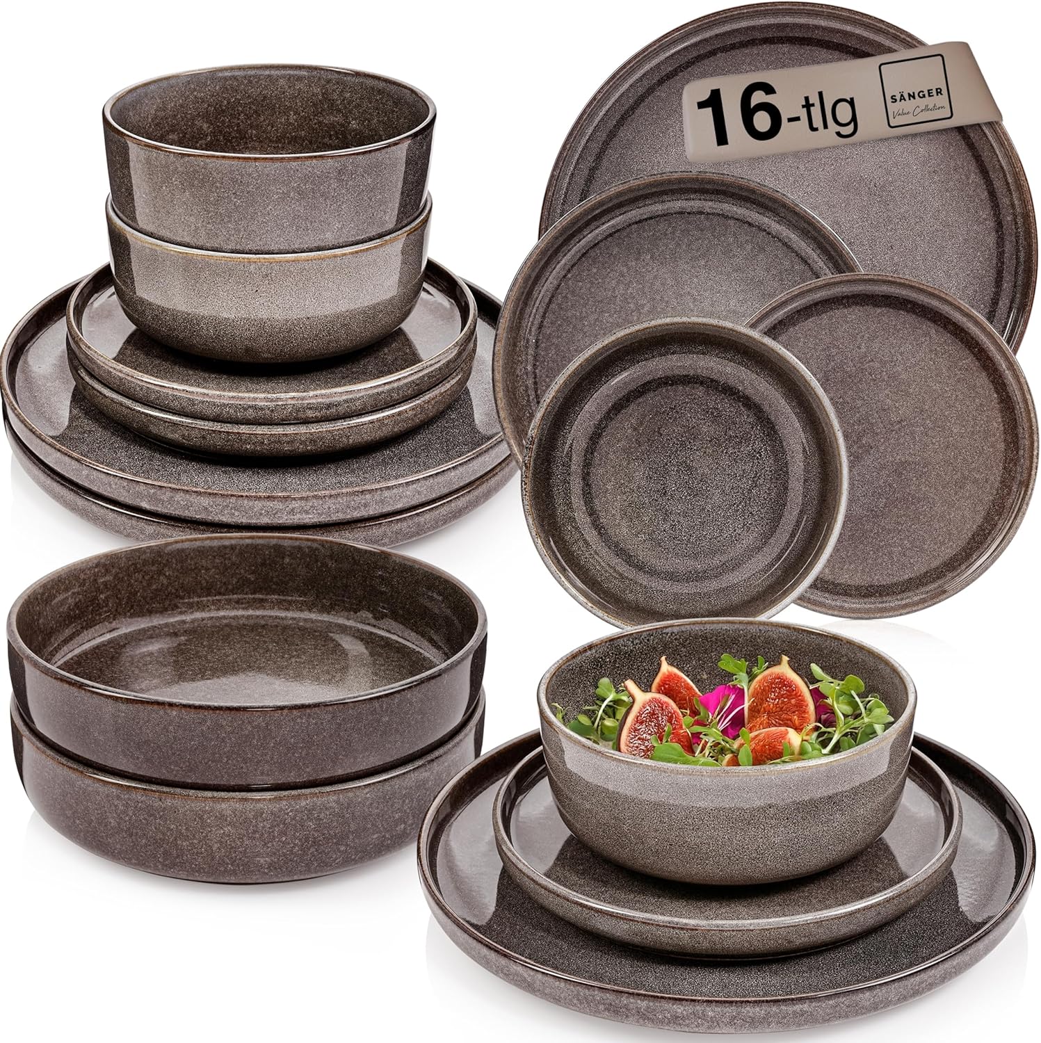 Thumbnail 6 de SÄNGER Kairo Clay 6-teiliger Kaffeebecher-Set (Steingut) für 6 Personen, grau, 400 ml