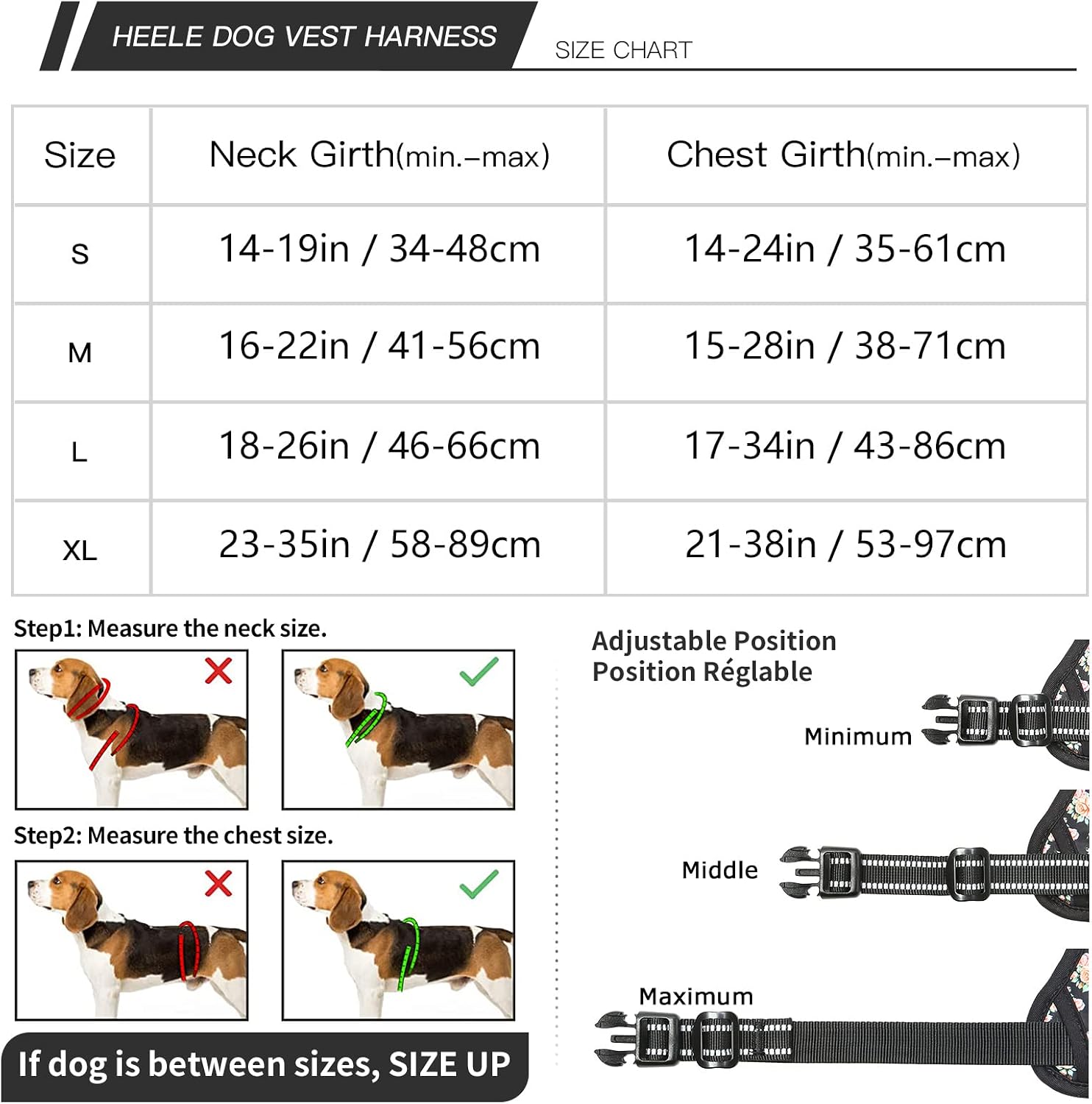 Thumbnail 4 de HEELE Dog Harness No Pull Large L