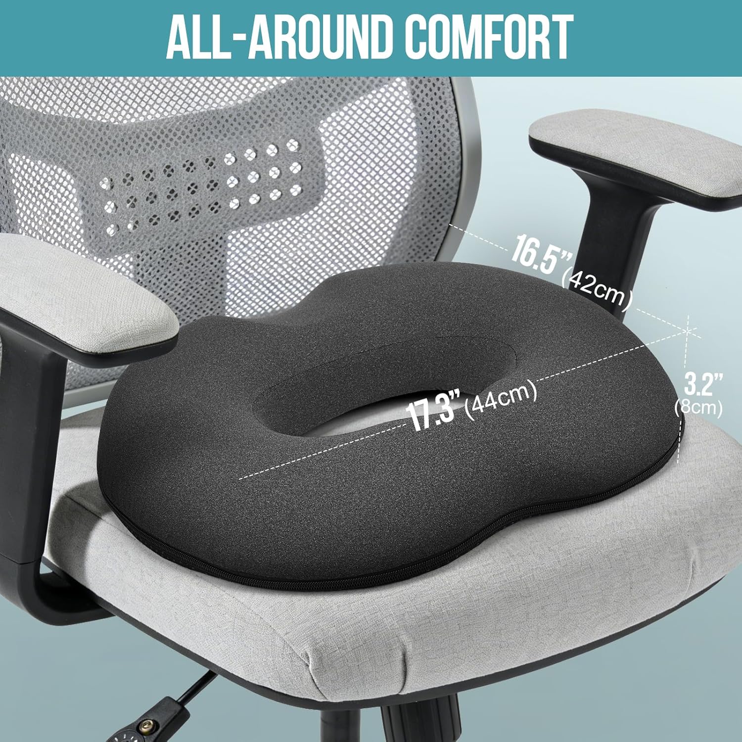 Detalle de DmTown Donut Cushion for Hemorrhoids: Comfort and Support for Tailbone Pain
