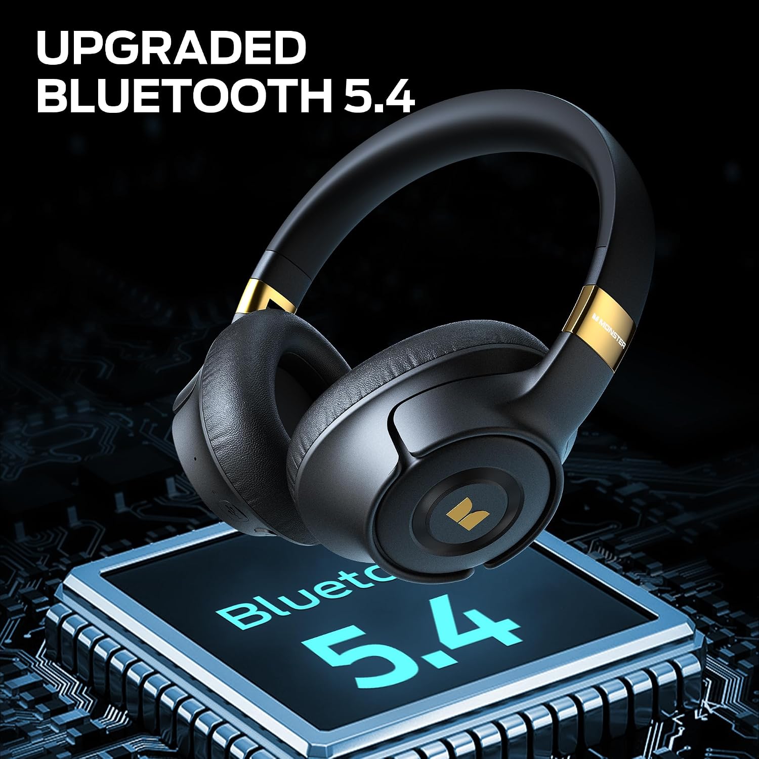 Detalle de Monster wireless headphones, 60-hour playtime