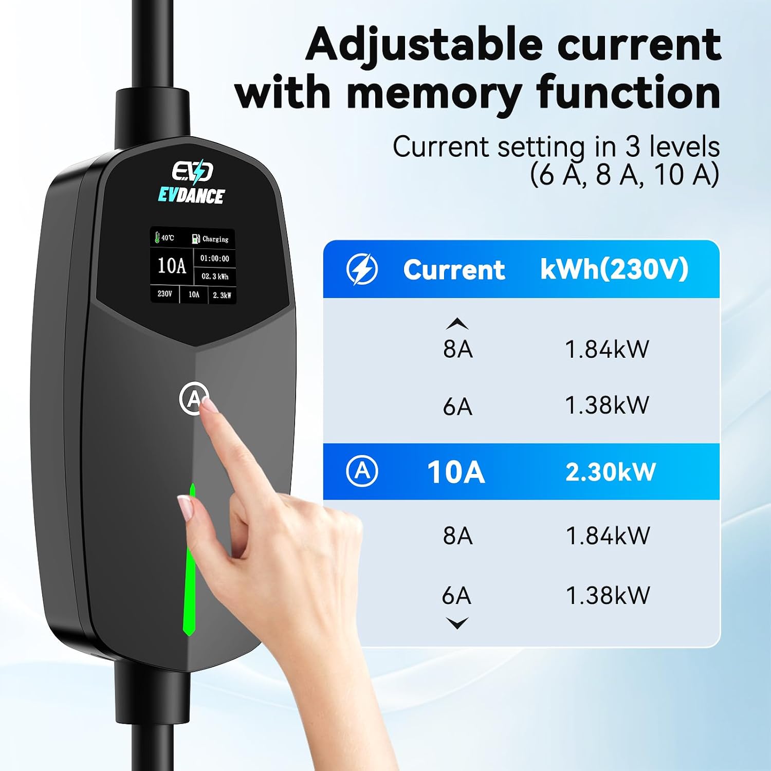 Thumbnail 3 de EVDANCE EV charger Type 2 10A 6.1m
