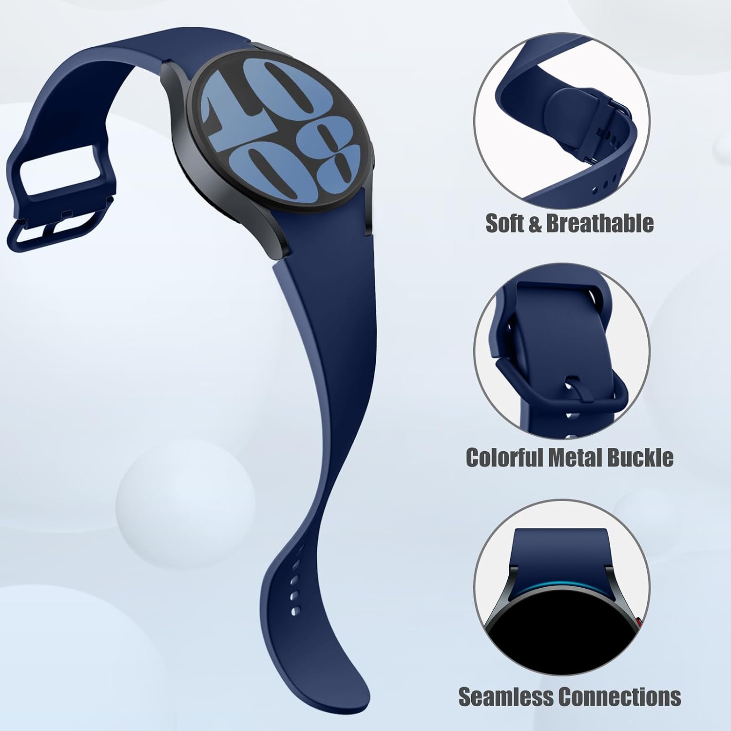 Thumbnail 1 de Mastten Compatible Galaxy Watch Strap 44mm Indigo