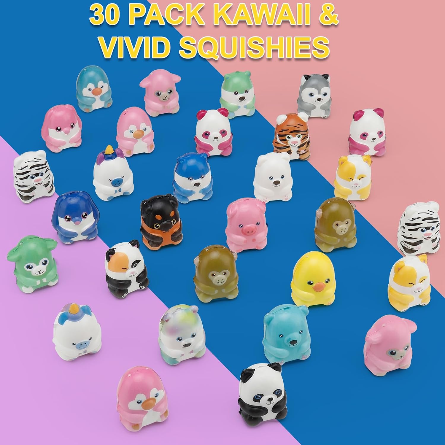 Detalle de 30 Packs Curibble Slow Rising Animals Squishy Toys with Capsules — Party Favors, Classroom Prizes, Stress Relief