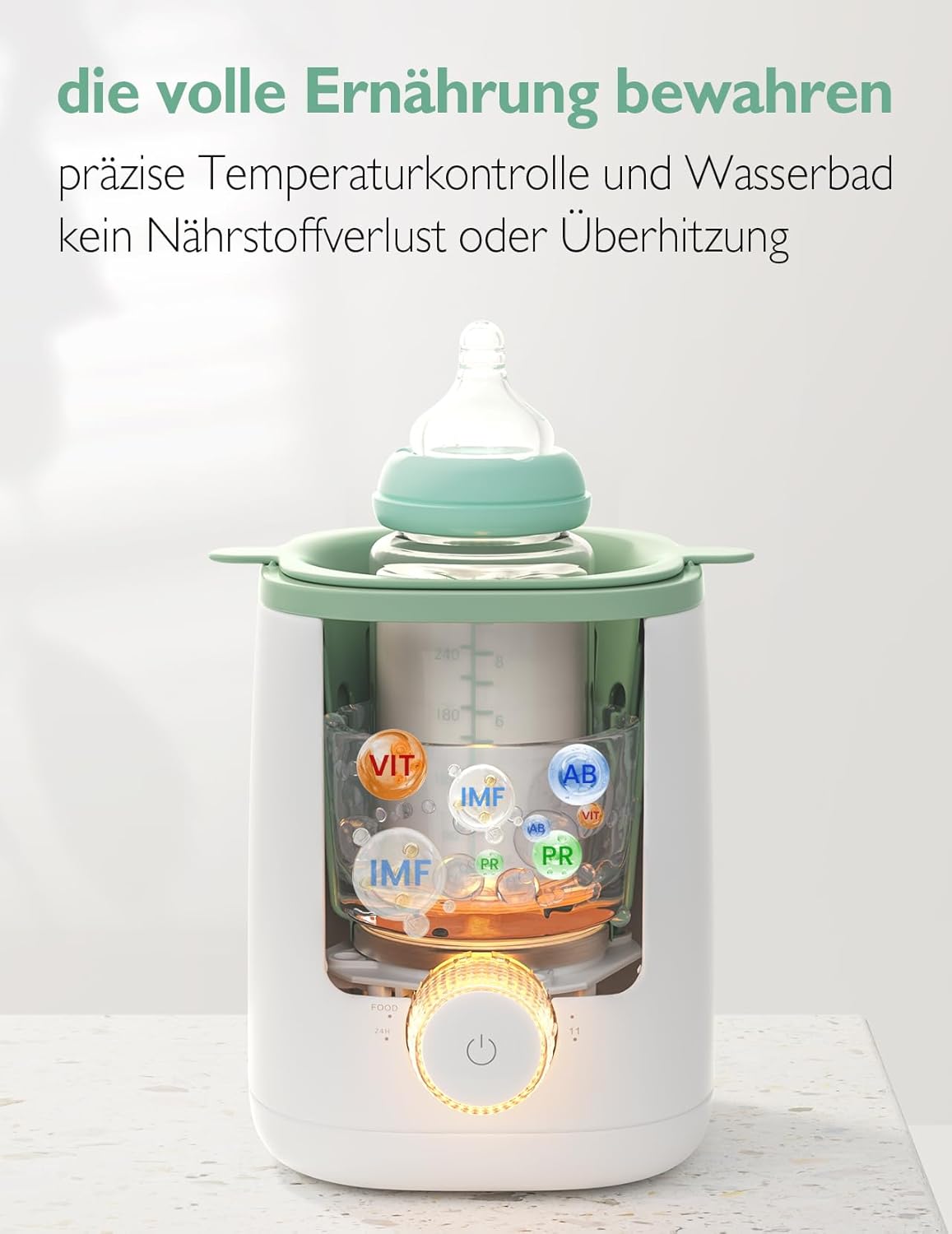 Thumbnail 2 de Momcozy MW02 Nutri-Flaschenwärmer – präzise Temperaturkontrolle, 9-in-1 multisystem, kompatibel mit allen Flaschen