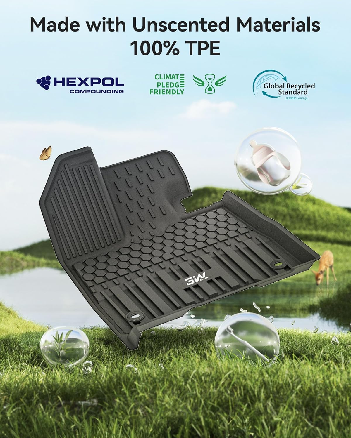 Thumbnail 5 de 3W Floor Mats&Cargo Liner Toyota Sienna 7‑Seat 2021‑2026