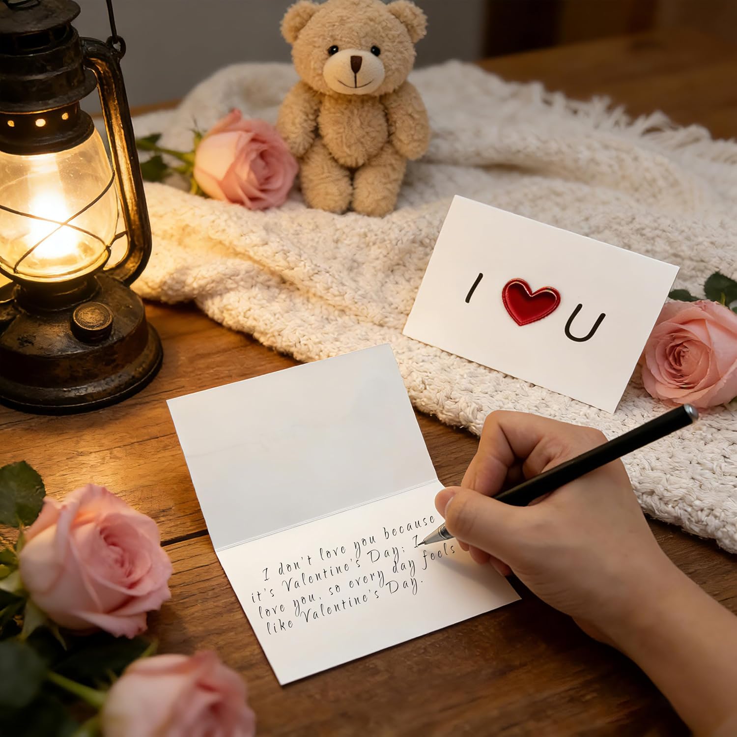 Thumbnail 3 de Xcdhemde 4 Biglietto D'auguri D'amore - 10x15 cm, 2 design 'I Love You' e 'Love' con 4 bustine