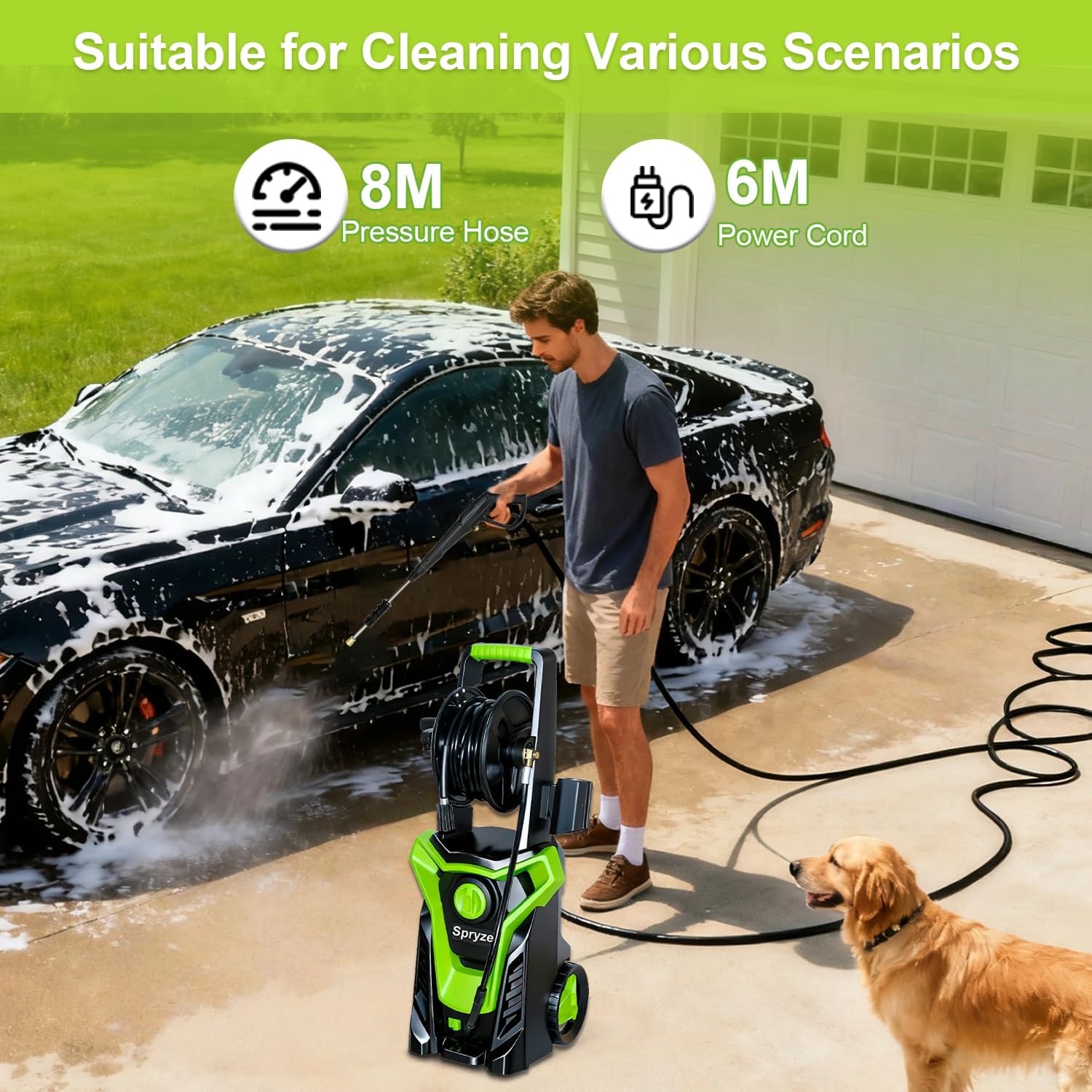Thumbnail 2 de Pressure Washers 2000W 160Bar Jet Washers 💧