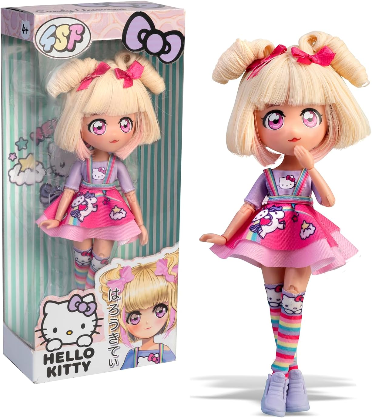 Thumbnail 6 de Hello Kitty - 4SF, Poupée Teddy Rock, 20 cm - HKTF01
