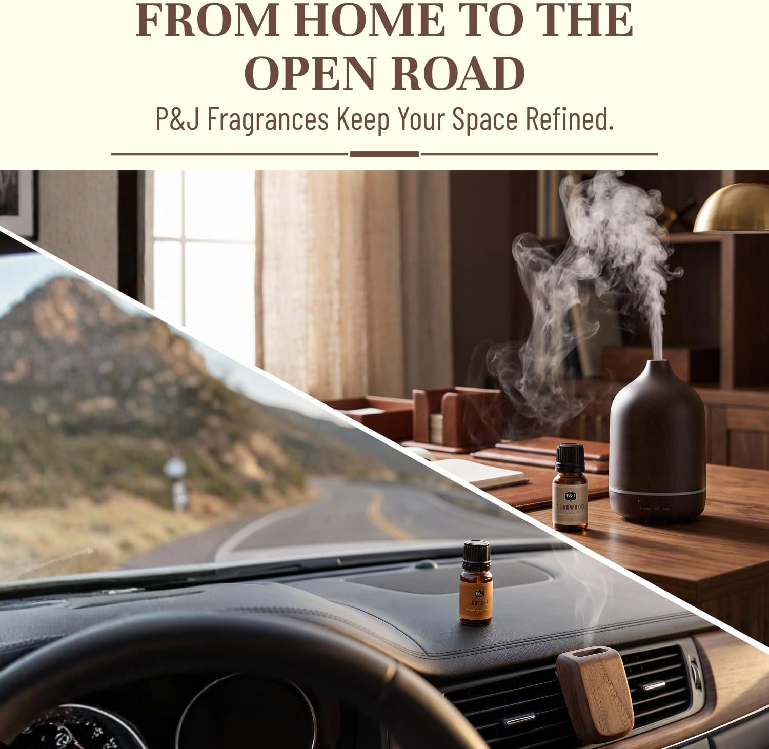 Detalle de P&J Trading Fragrance Oils for Diffusers Gift Set: Cedar, Sandalwood & More