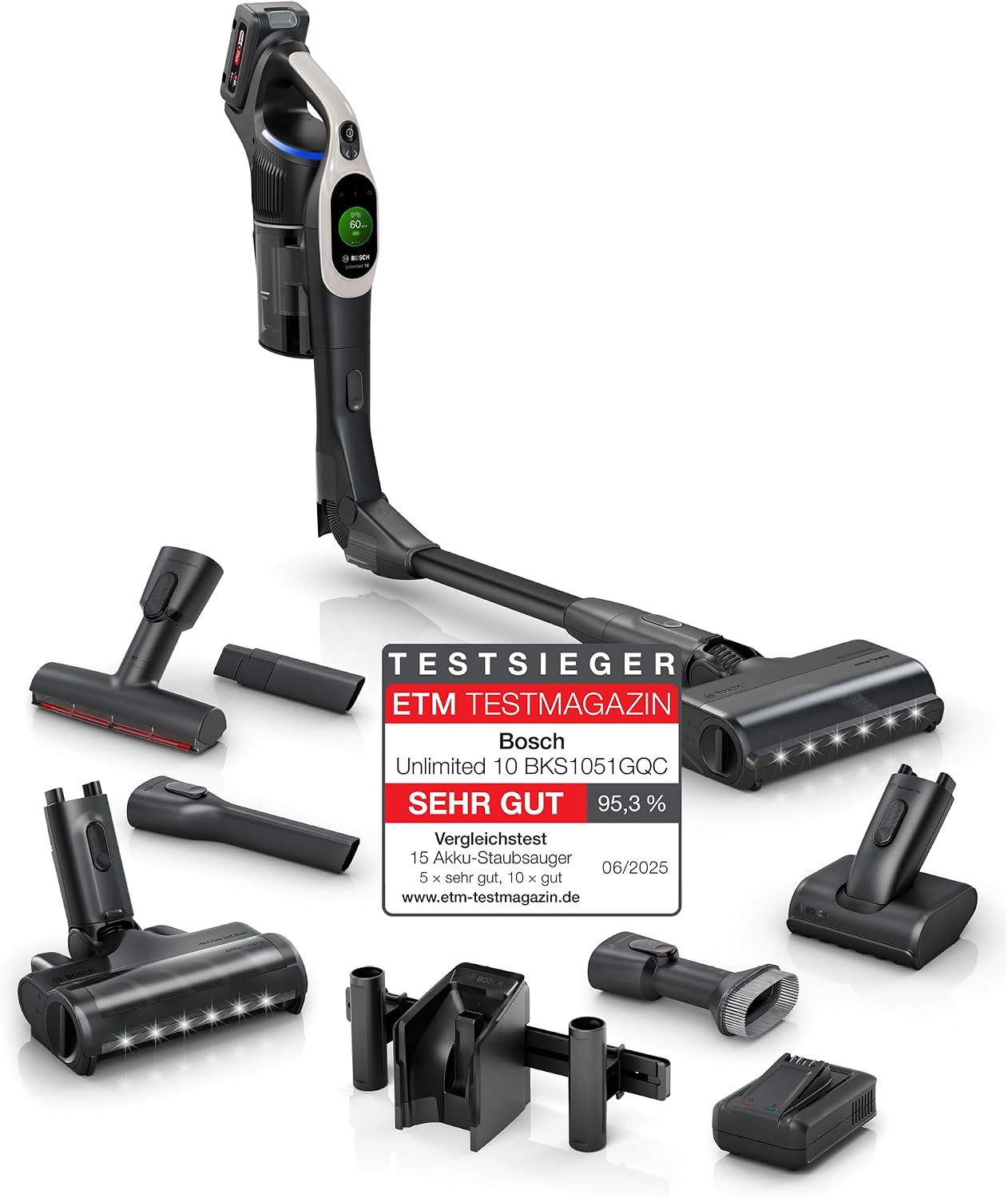 Detalle de Bosch Unlimited 10 BTS1042WAC Kabelloser Staubsauger