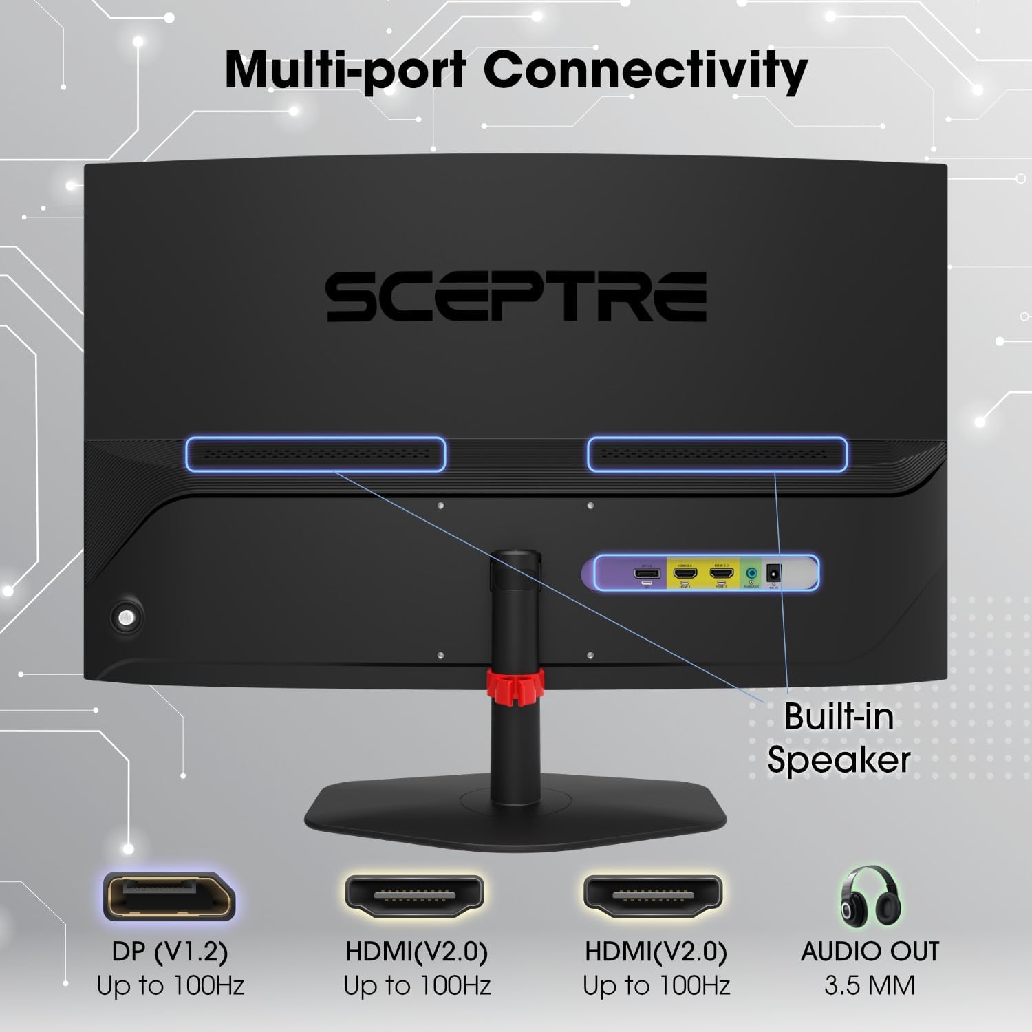 Thumbnail 3 de Sceptre Curved 27-inch Prime Gaming Monitor (C275W-FW100T Series) — 1500R VA, 100Hz, HDMI x2 + DisplayPort