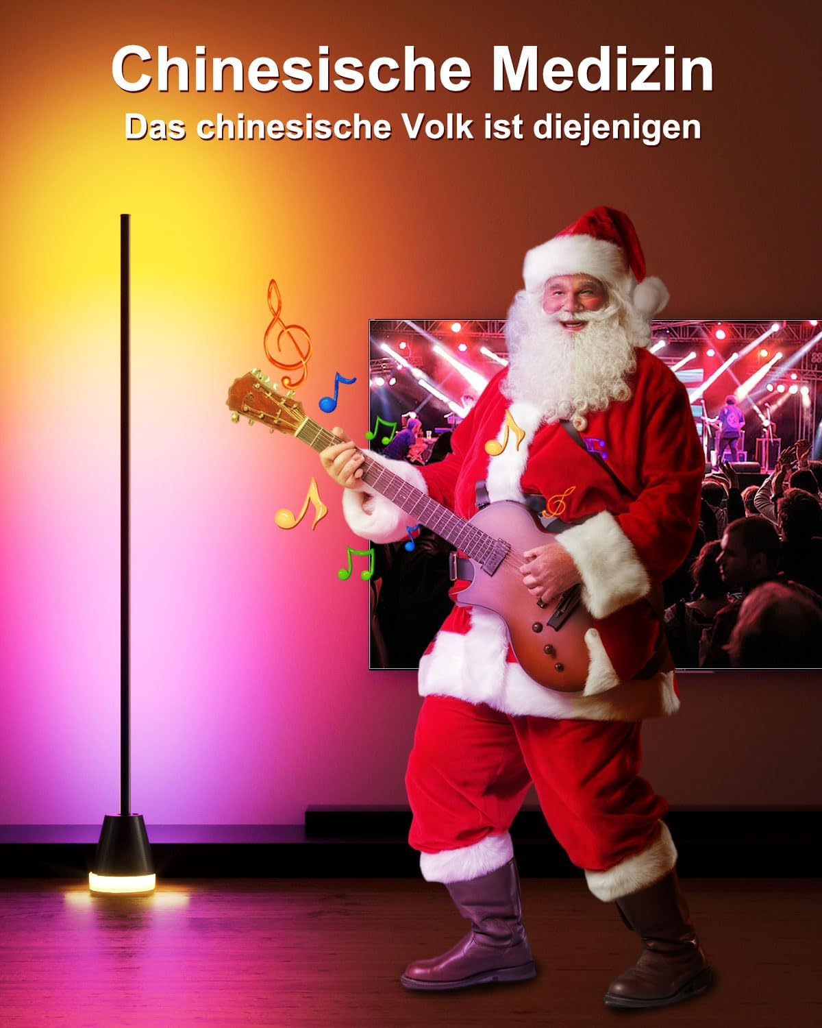 Detalle 2 de Keepsmile Smart Corner Stehlampe – 16 Mio. Farben, App & Fernbedienung, Musik-Sync, dimmbar
