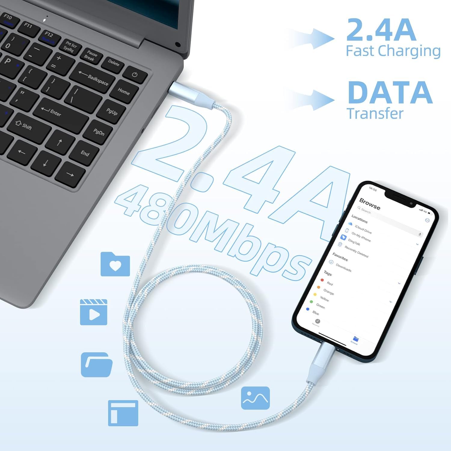 Thumbnail 5 de Apple USB‑C to Lightning Cable 6ft 3‑Pack