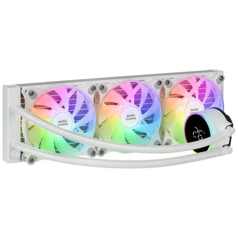 Detalle de Mars Gaming ML-LCD360: Refrigeración líquida AIO 360mm con 3 vent. FDB ARGB y LCD