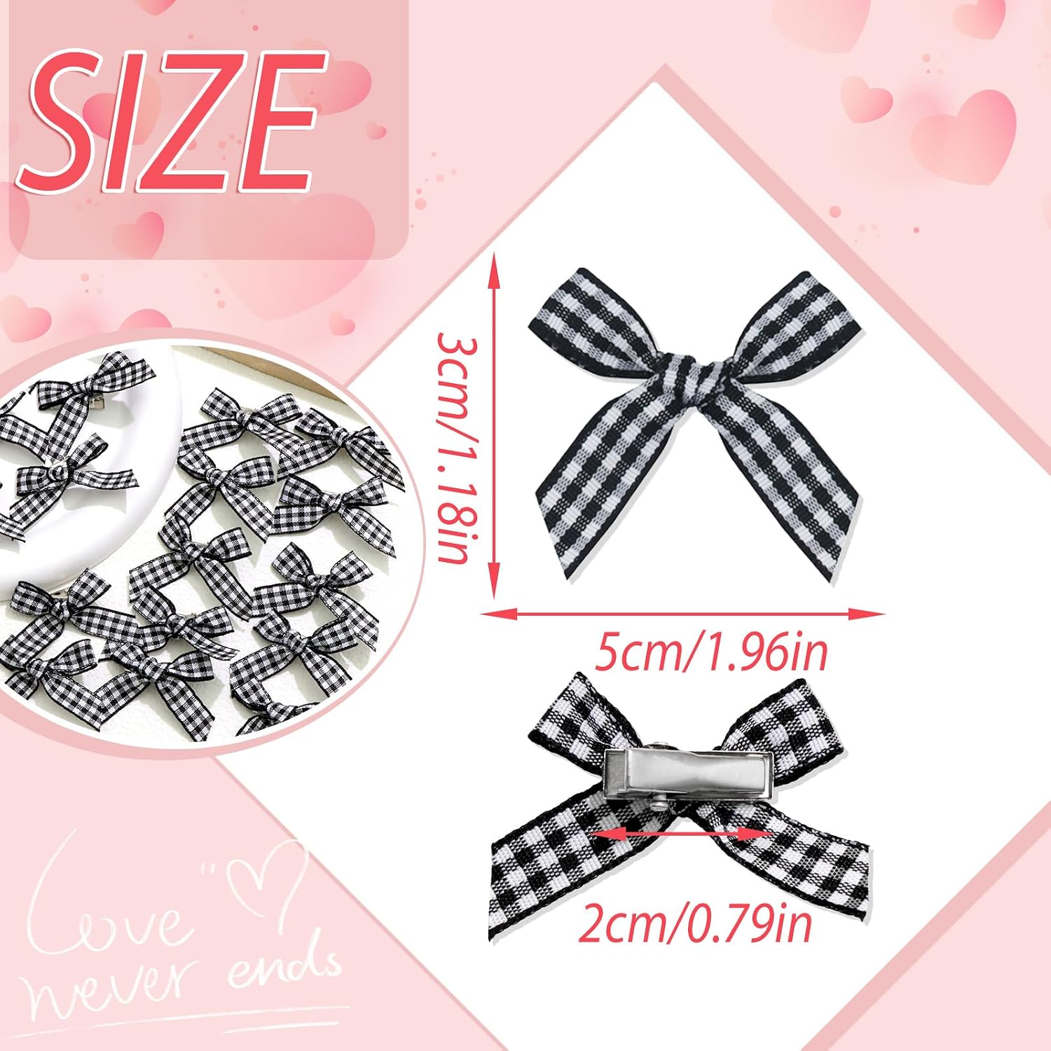 Detalle de SAWINDA Mini Hair Bow Clips 20-Piece