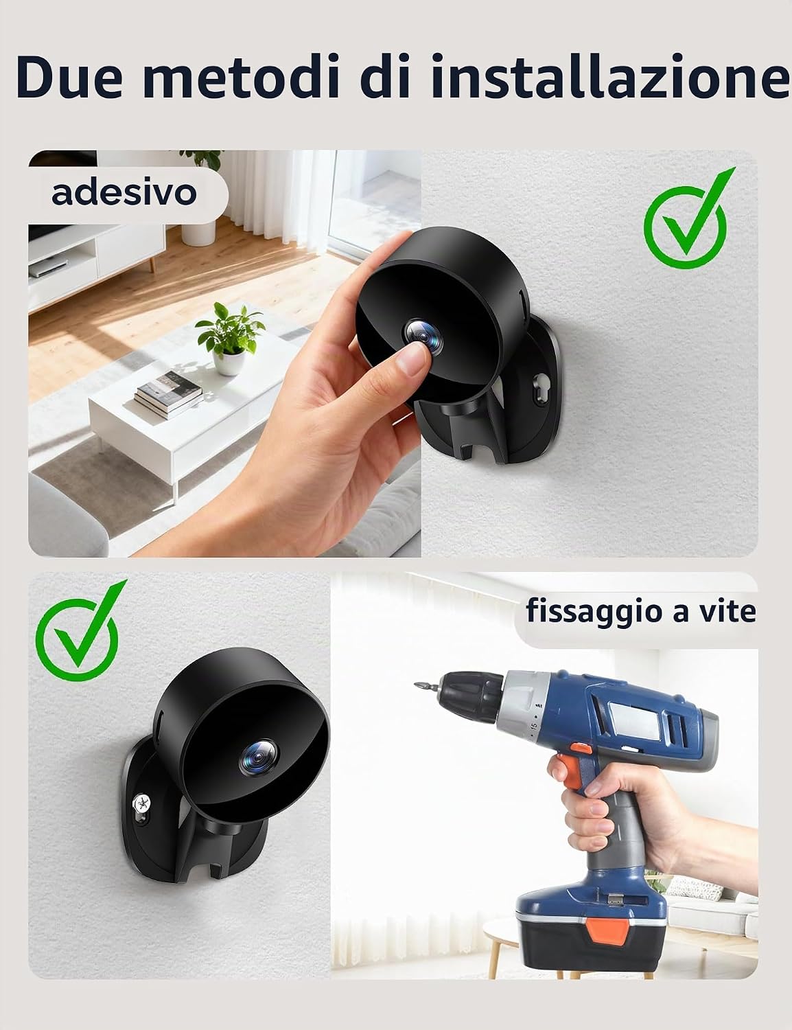 Thumbnail 3 de Surfola Telecamera Wi‑Fi Interno 1080P FHD con visione notturna, rilevamento AI e audio bidirezionale (4‑pack)