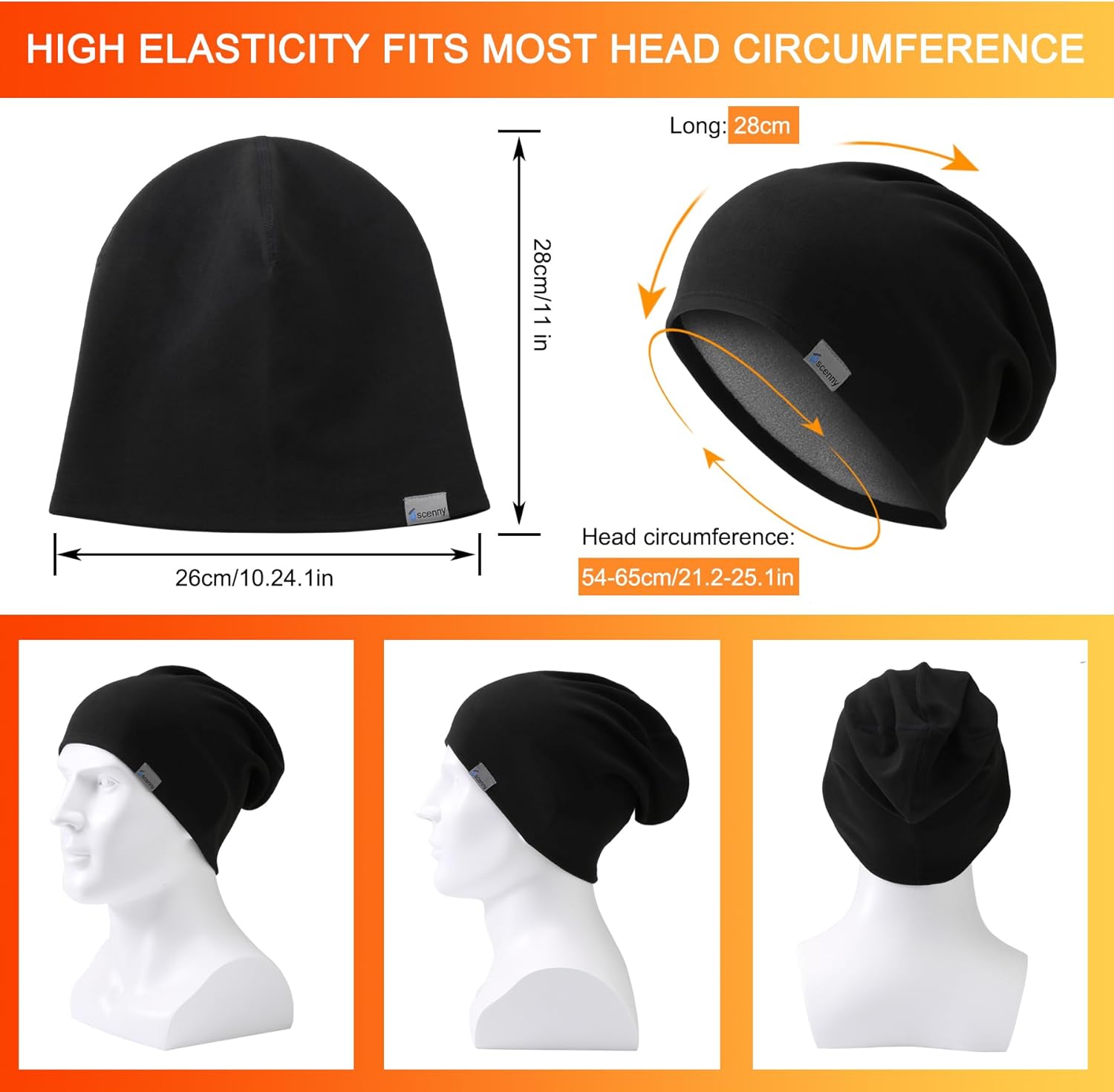 Thumbnail 4 de Oscenny Slouch Beanie Hat: Unisex Lightweight Winter Skull Cap