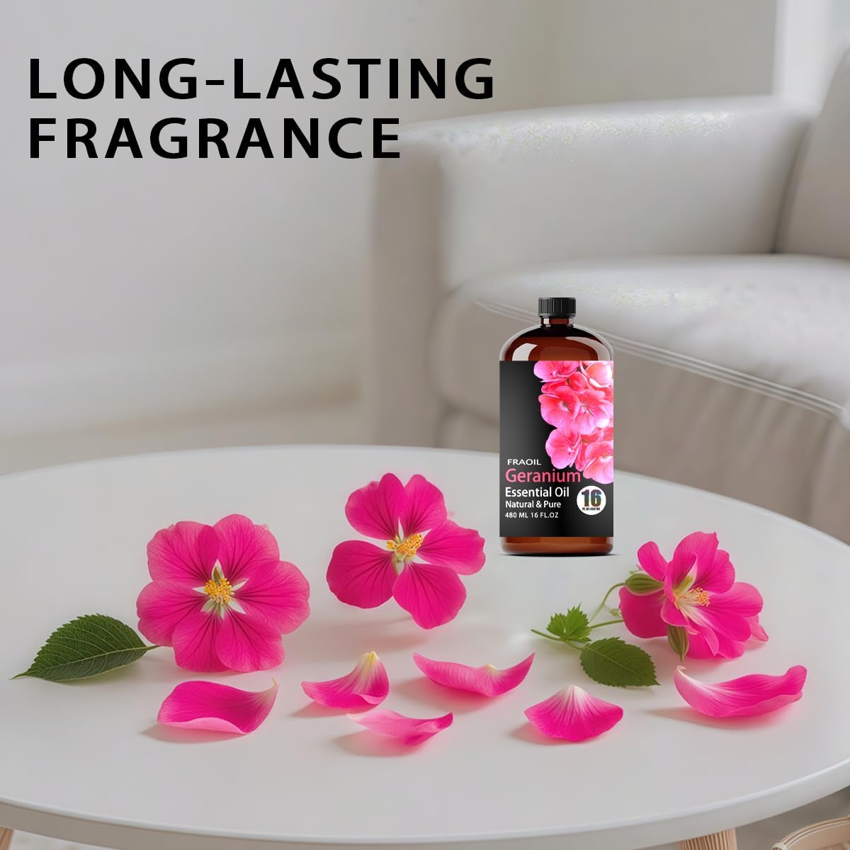 Thumbnail 3 de FRAOIL Geranium Essential Oil 16 Oz (480 ml) for Diffuser, DIY Crafts, and Perfumery