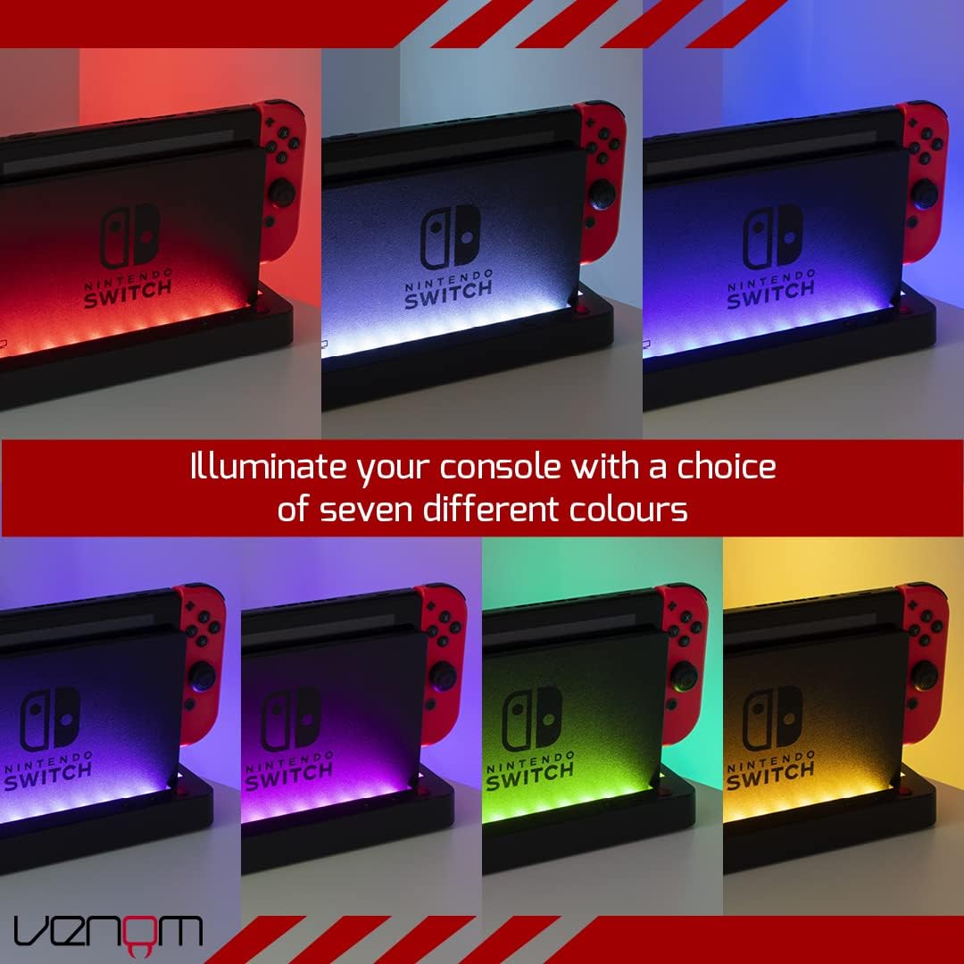 Detalle 1 de Nintendo Switch LED console stand, 7 colours