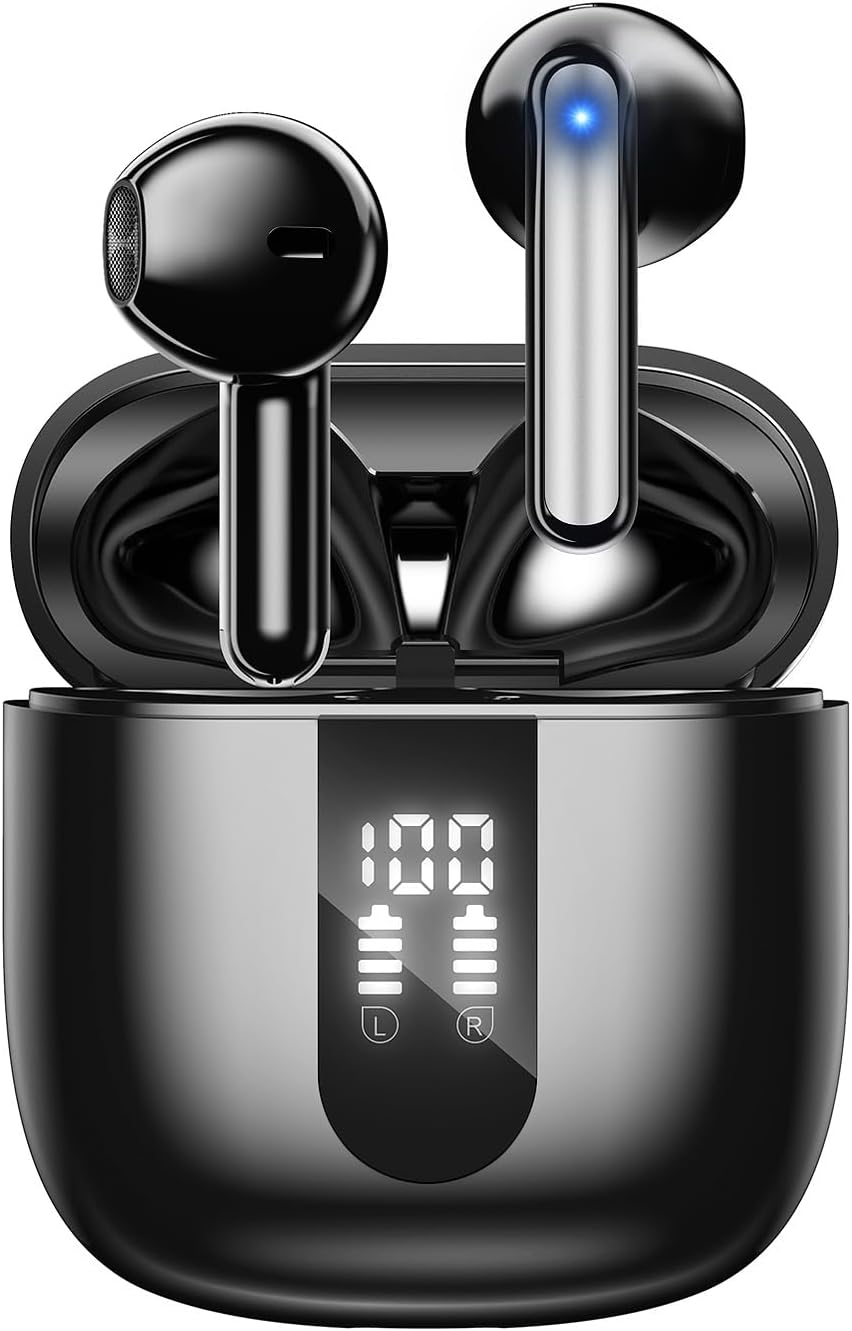 Detalle 1 de JBES Écouteurs Bluetooth sans Fil 5.4– 60 H d’autonomie – IP5 – Redécouvrez le son en plein air