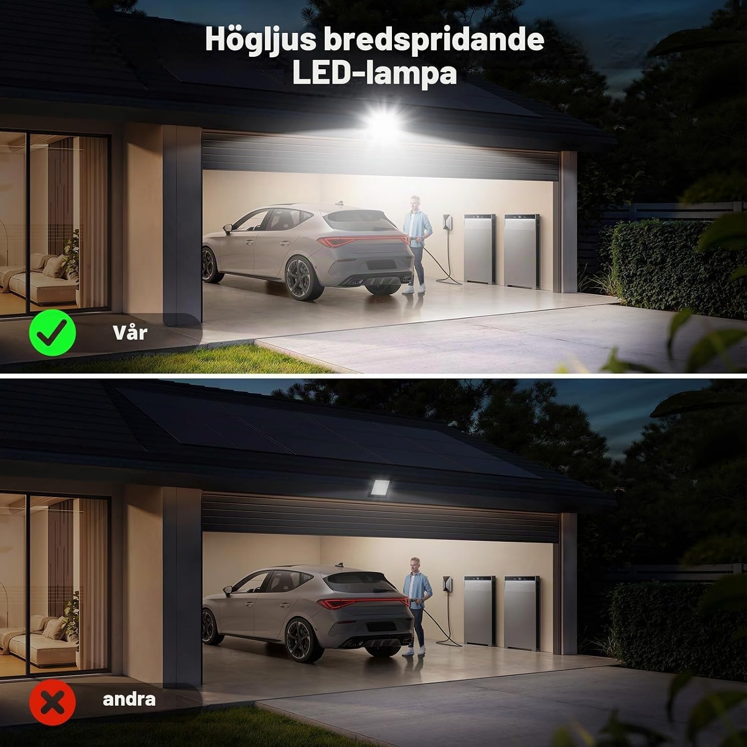 Detalle de ICRGB DJHW491 LED-strålkastare 50 W, 5 000 lm, IP66 och 6 500 K