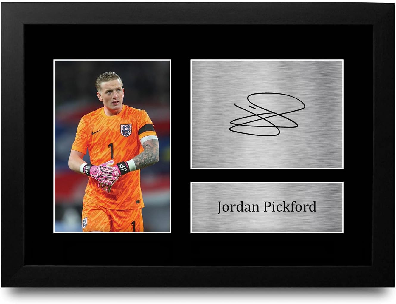 Thumbnail 2 de HWC Trading Jordan Pickford England Gifts Printed Signed Autograph Picture – A4 Portrait