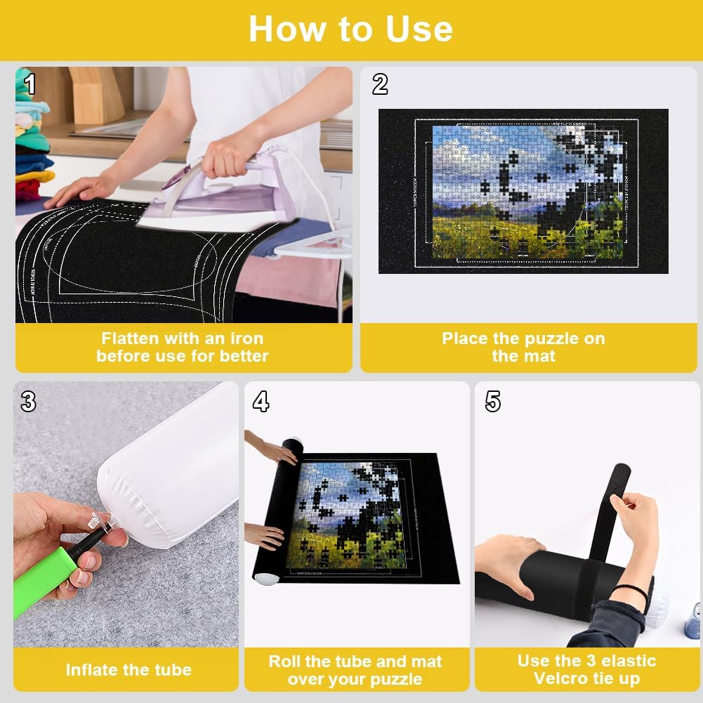 Thumbnail 6 de Ainiv Puzzle Roll-Up Storage Mat for 1500 Pcs