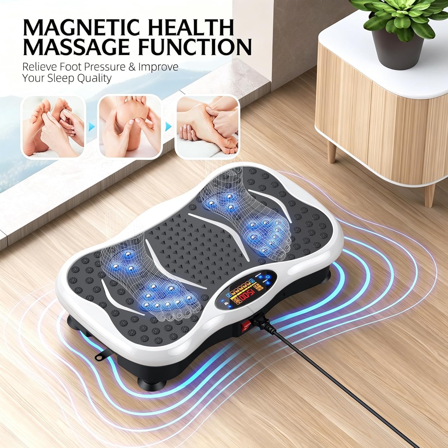 Detalle 2 de GMCXAX Vibration Plate Exercise Machine 330 lbs