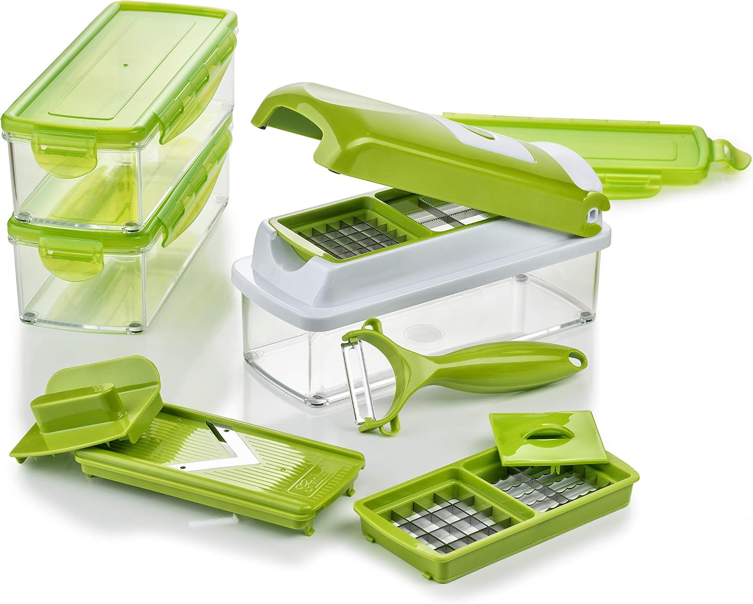 Detalle de Genius Nicer Dicer Smart, krajalnica do warzyw 13 części z ostrzami ze stali nierdzewnej