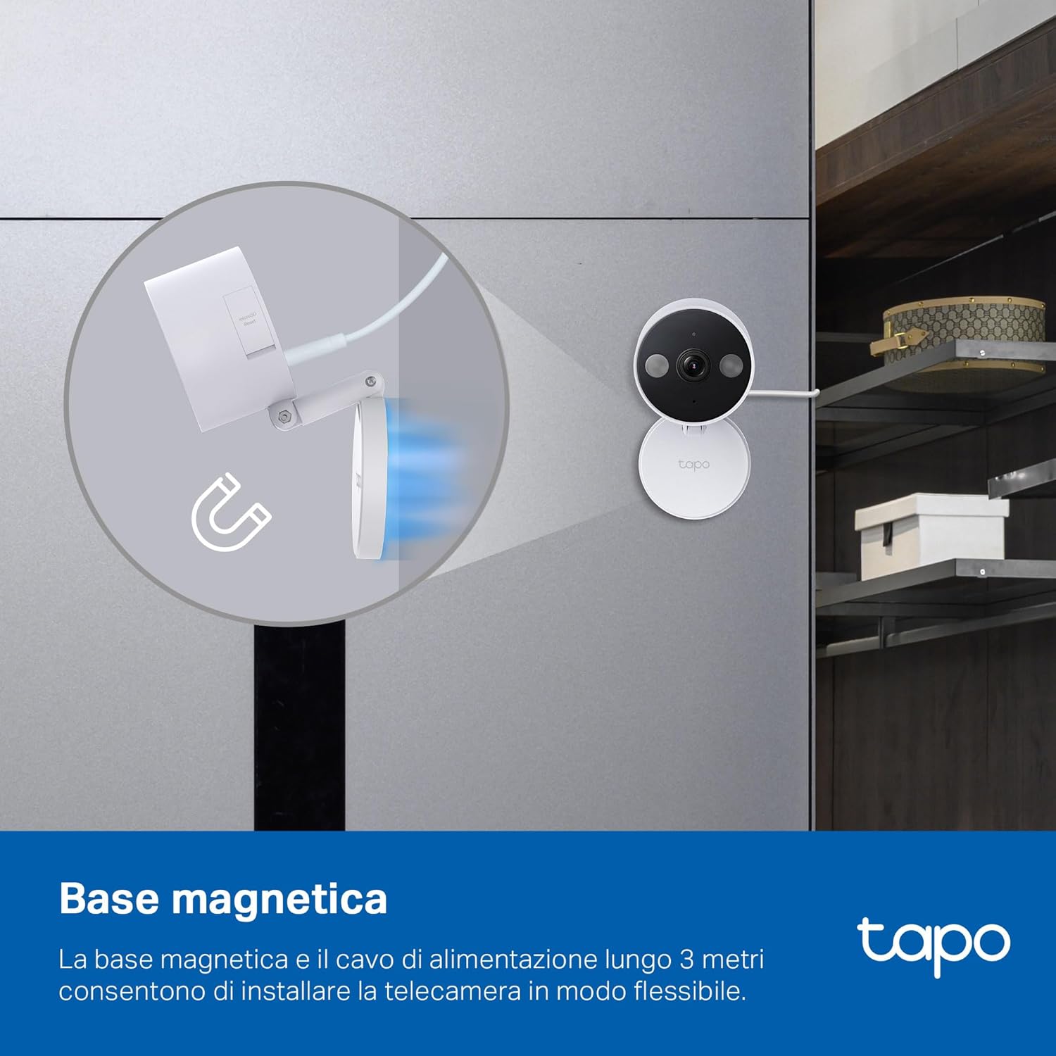 Detalle de Tapo C120: videocamera Wi‑Fi per interno ed esterno, 2K/4MP, visione notturna a colori e rilevamento AI