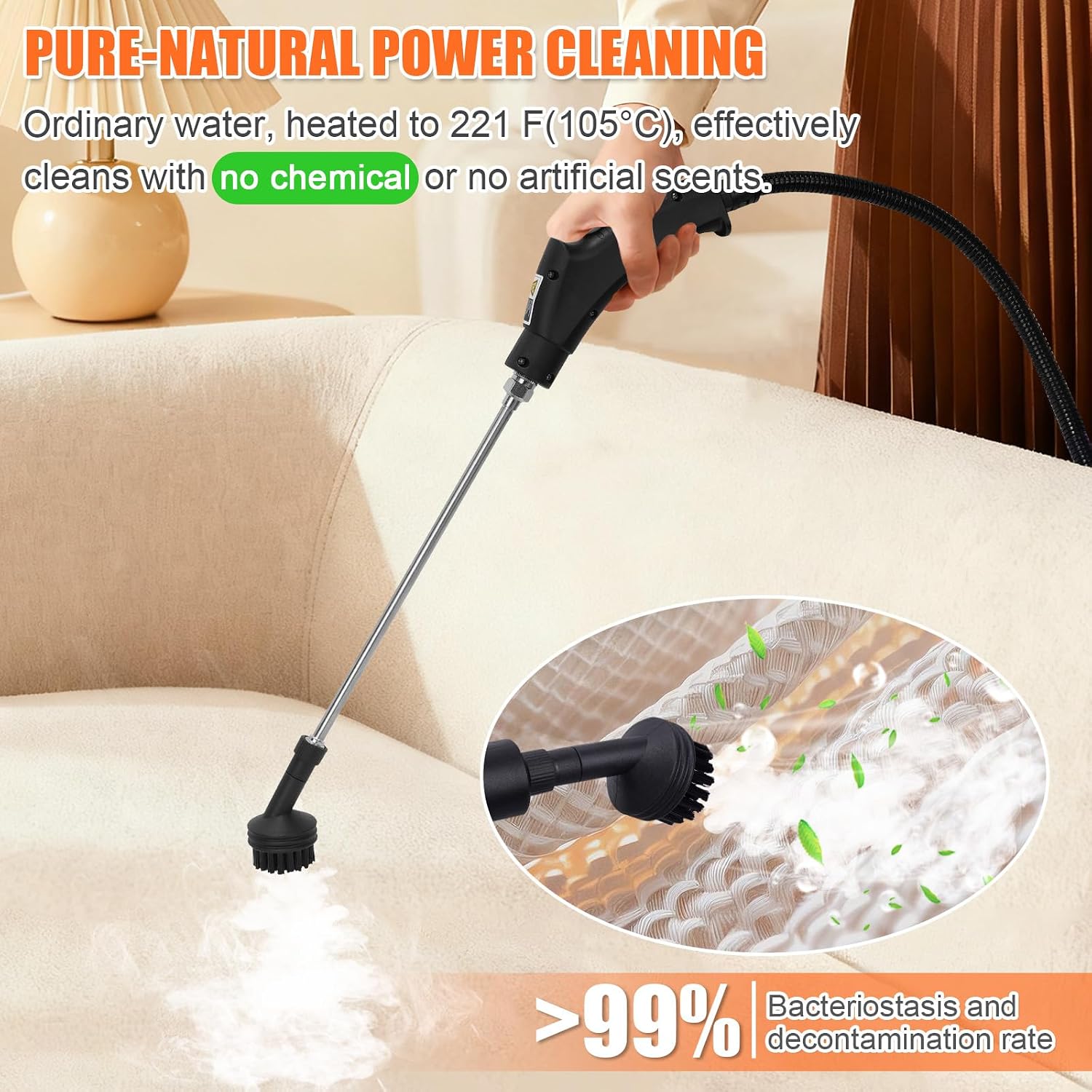 Thumbnail 5 de Foandbevi Steam Cleaners 2500W handheld