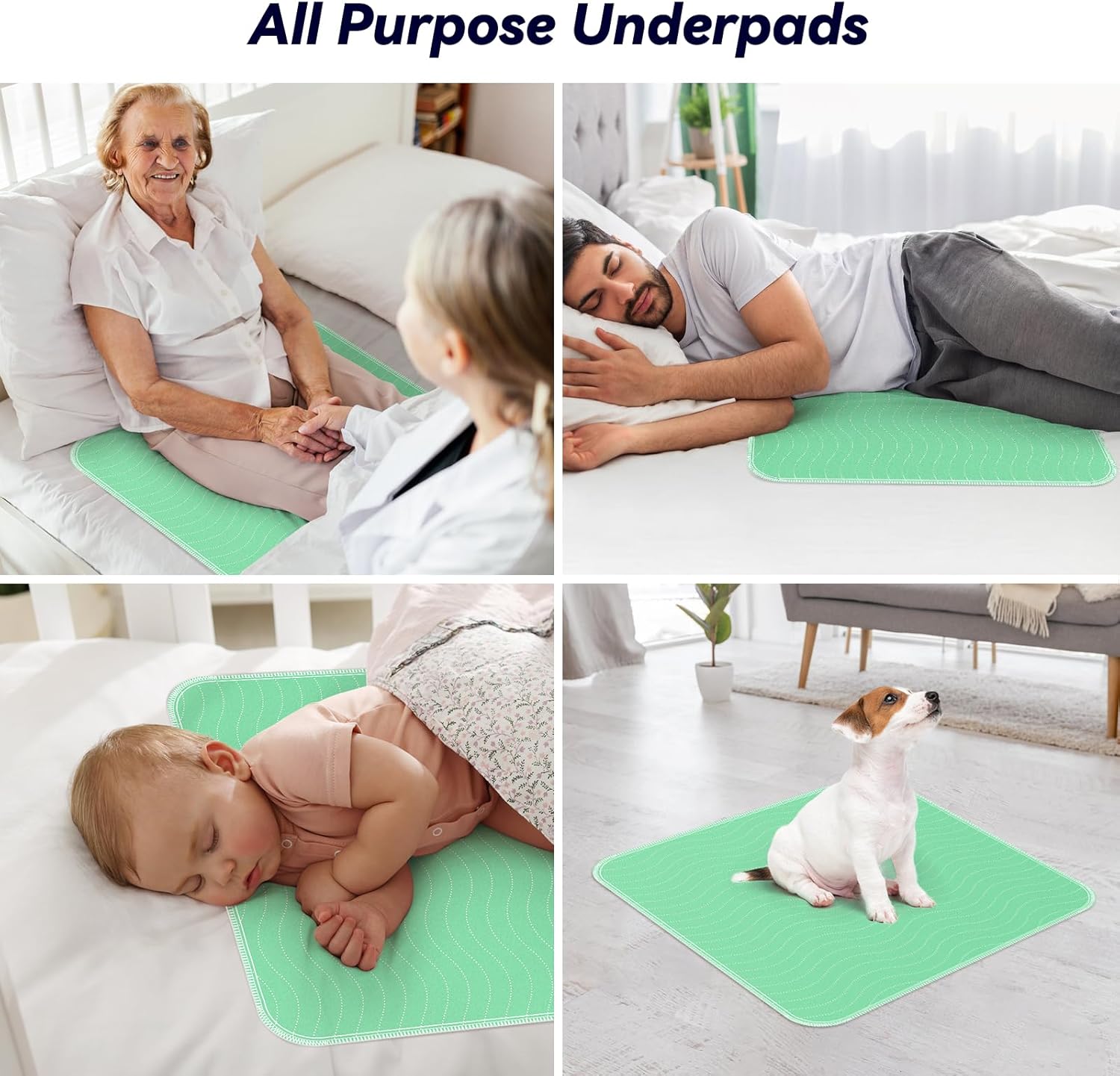 Thumbnail 6 de FYGRIP wu02 Washable Underpads, 24 x 24-Inch, 6-Pack