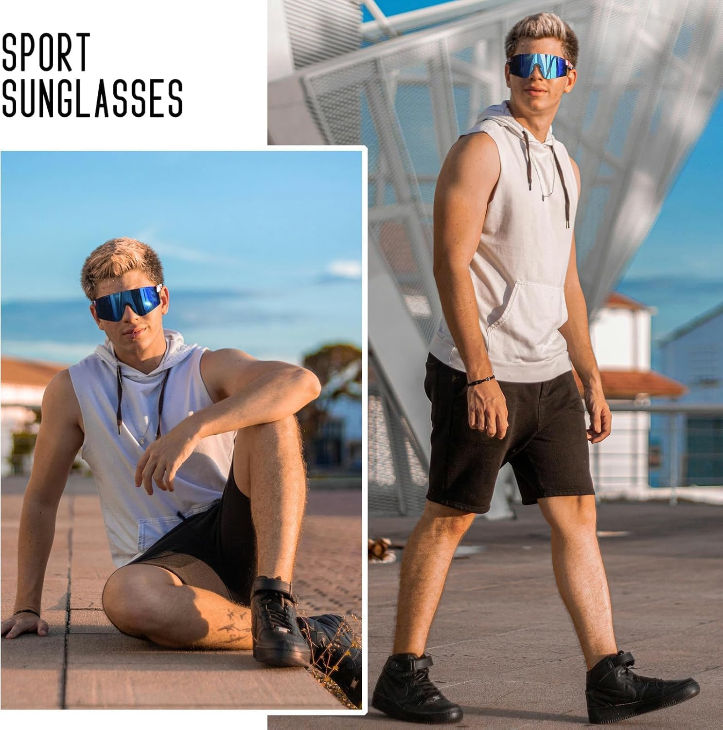 Thumbnail 6 de SPOSUNE Polarisierte Fahrradbrille mit 3 austauschbaren Gläsern (TR90) – für Frauen & Männer