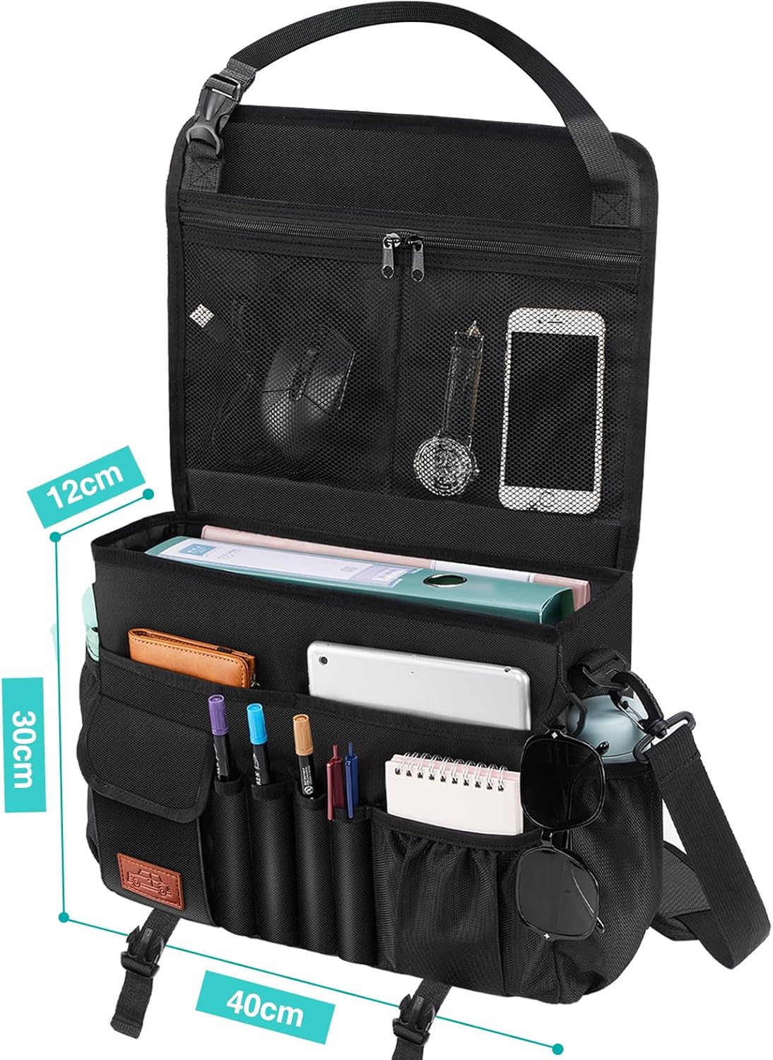 Thumbnail 6 de Eurhomewit Autositz Organizer Vordersitz 2 in 1 – Laptopfach, Schwarz