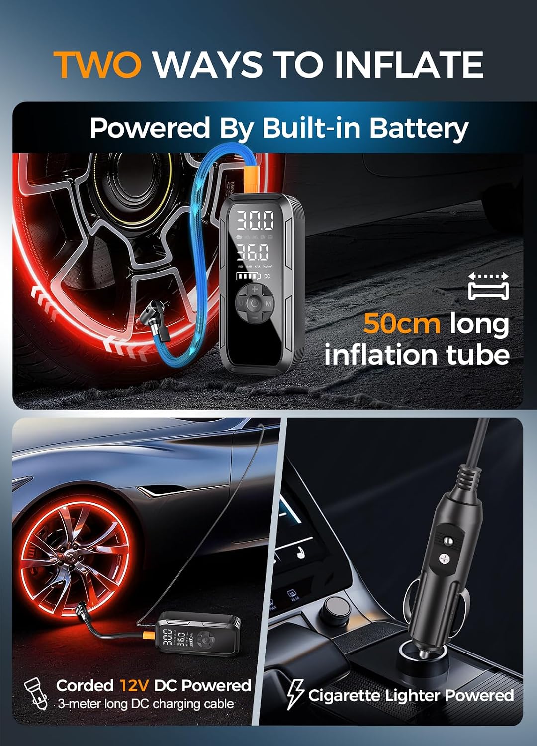 Thumbnail 4 de Y51 Tire Inflator 150 PSI cordless air pump