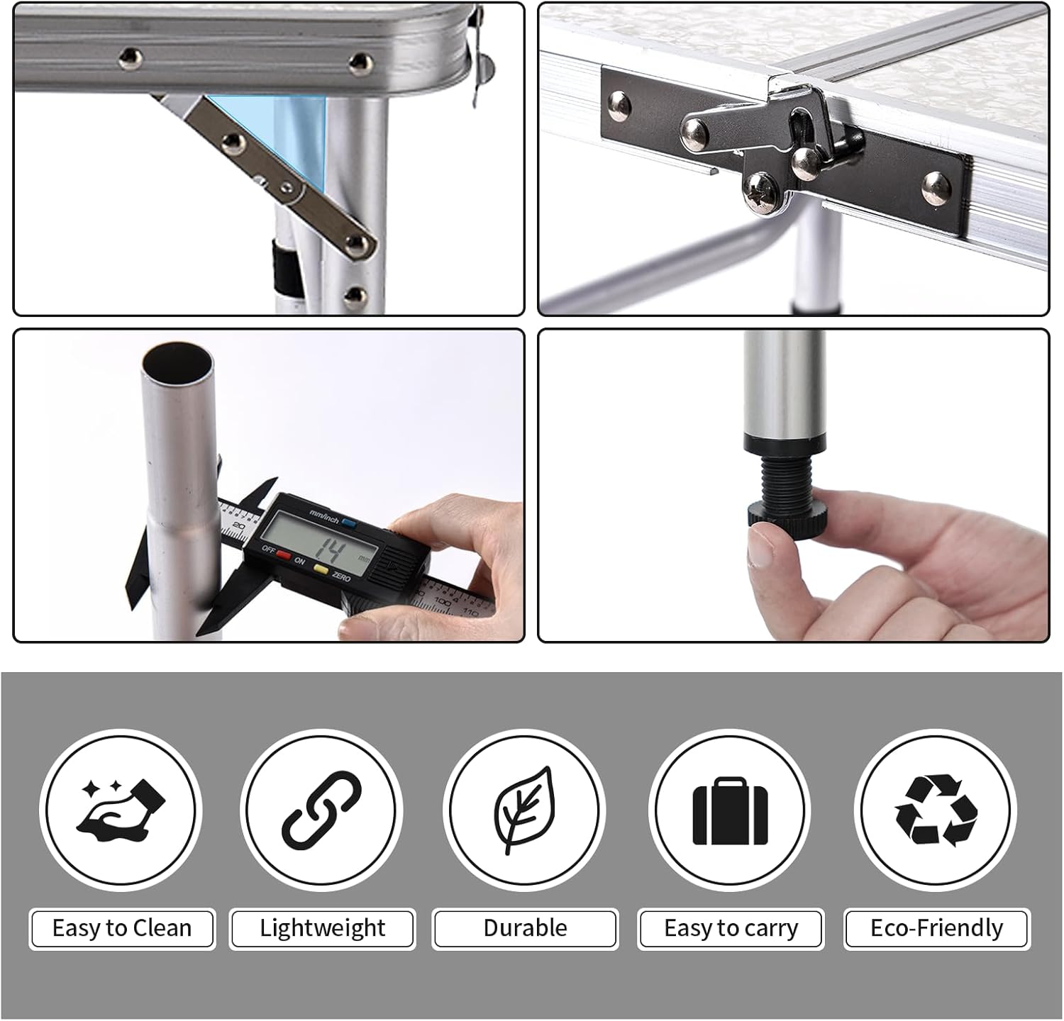 Thumbnail 4 de Yriuat Folding Camping Table 2ft portable camping table
