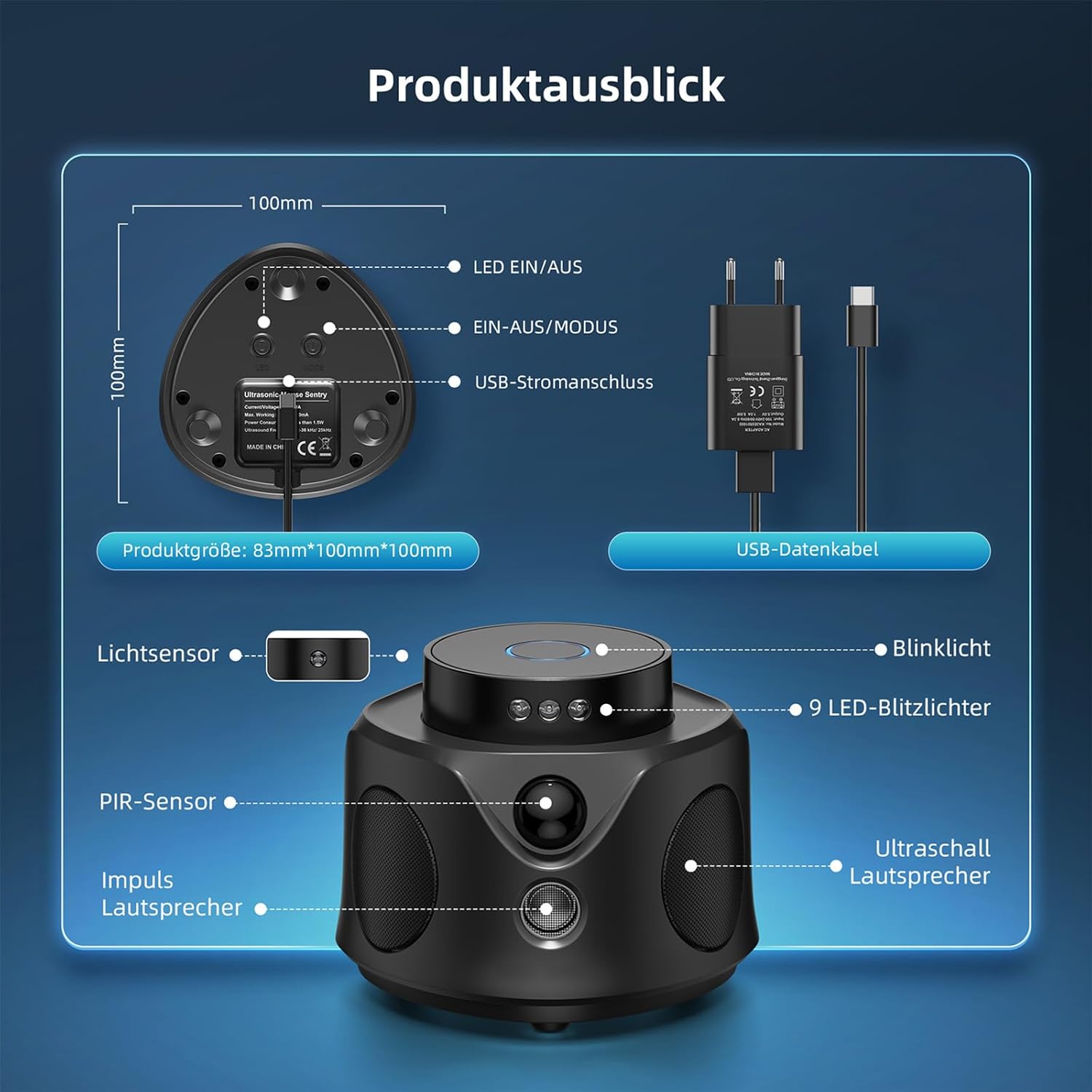 Thumbnail 6 de CritterAway Marderschreck mit Stecker 360° Ultraschall