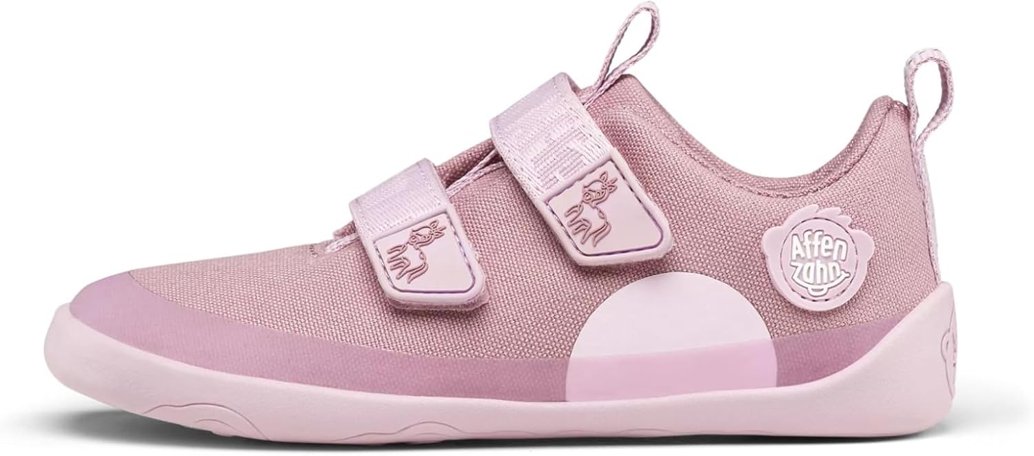 Detalle de Affenzahn Halbschuh Baumwolle Lucky – Vegan, Klettverschluss, rutschfest und flexibel für den Sommer (Größe 21–35)
