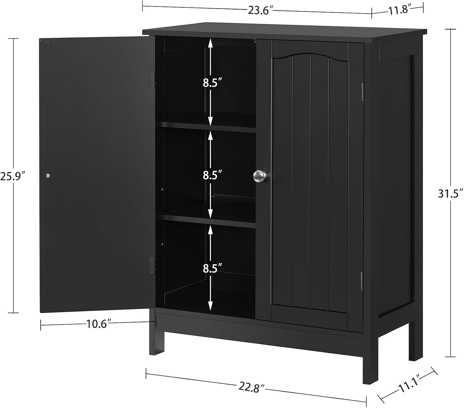 Detalle de Iwell Bathroom Storage Cabinet, 3 Shelves