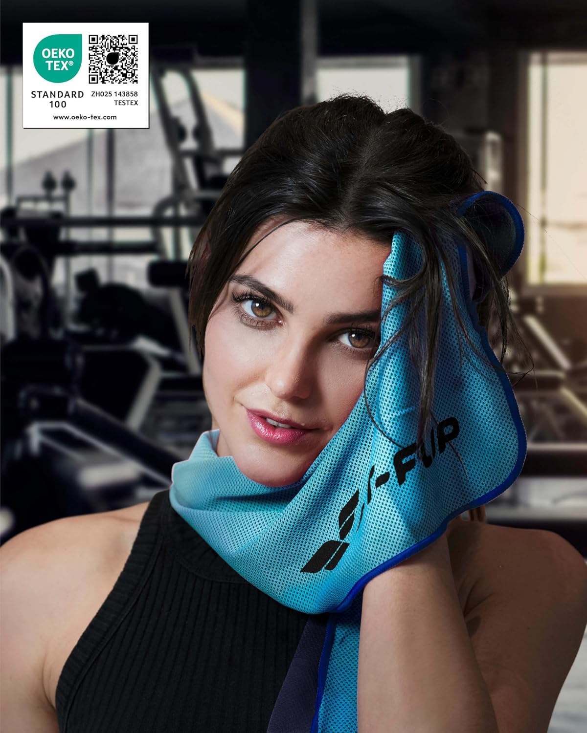 Detalle de Fit-Flip Set: 3 asciugamani rinfrescanti 100x30 cm in microfibra Airflip Cooling Towel