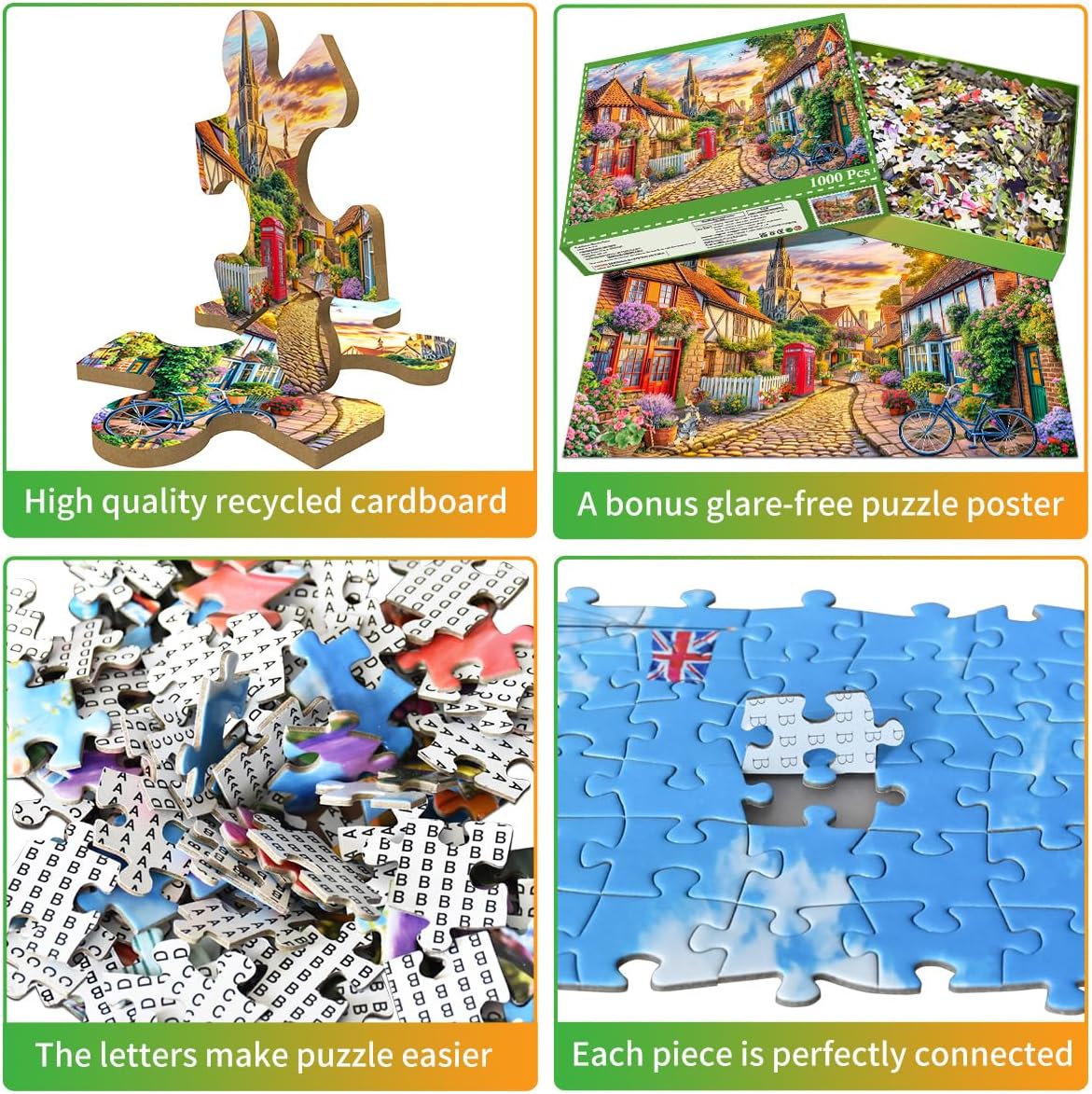 Detalle de Puzzle 1000 Teile für Erwachsene – klassisch, charmant und dekorativ
