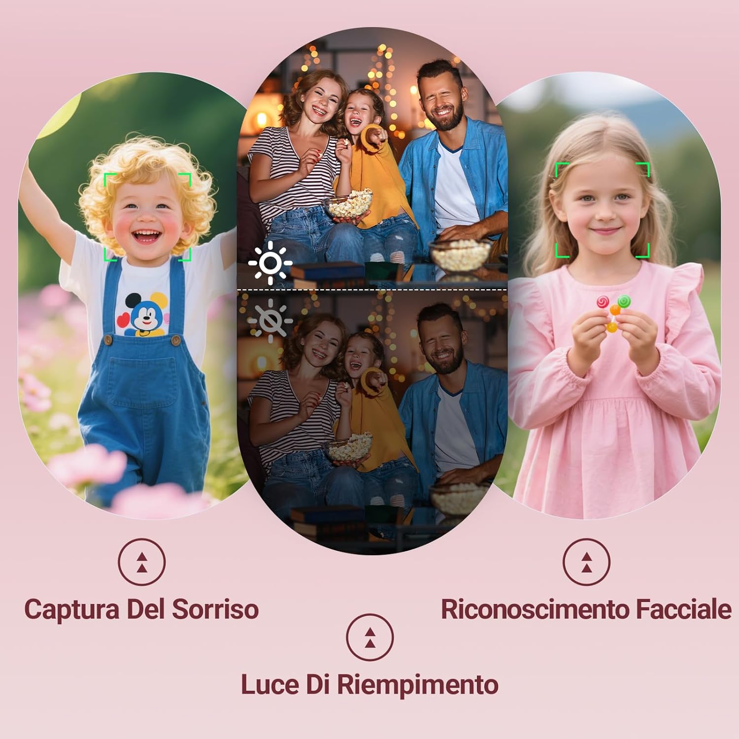 Thumbnail 4 de Fotocamera digitale 44MP con video HD 1080P, anti-shake e display IPS da 2,4" (zoom digitale 16X) rosa
